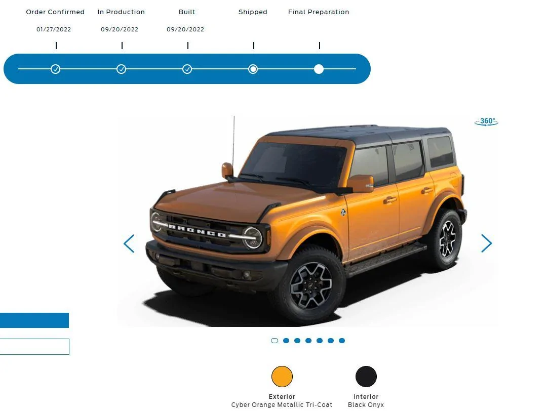 Ford Bronco CYBER ORANGE Bronco Club Captur