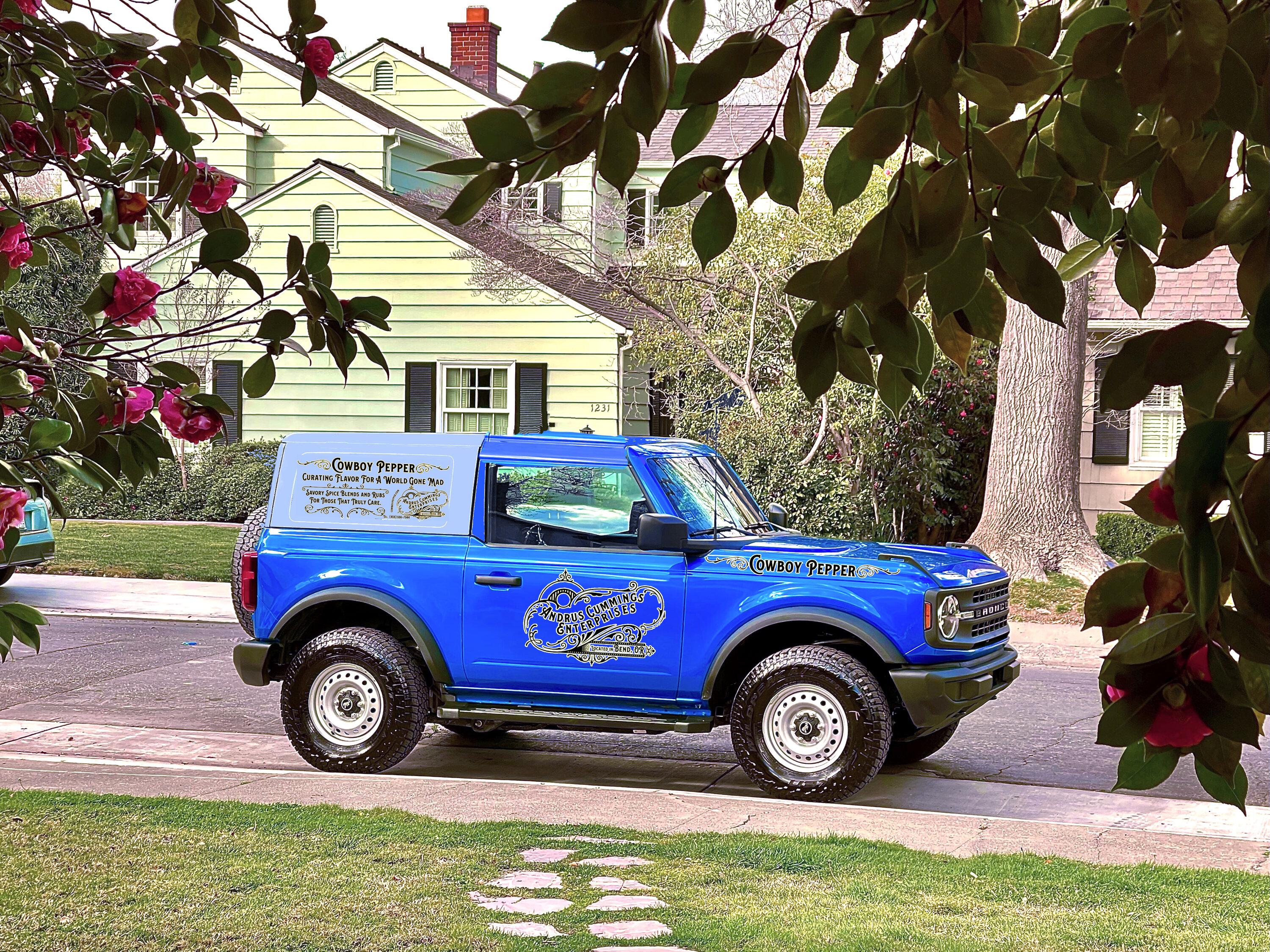 Ford Bronco New custom vinyl plan. ACE_Bronco_Cab&CapWra