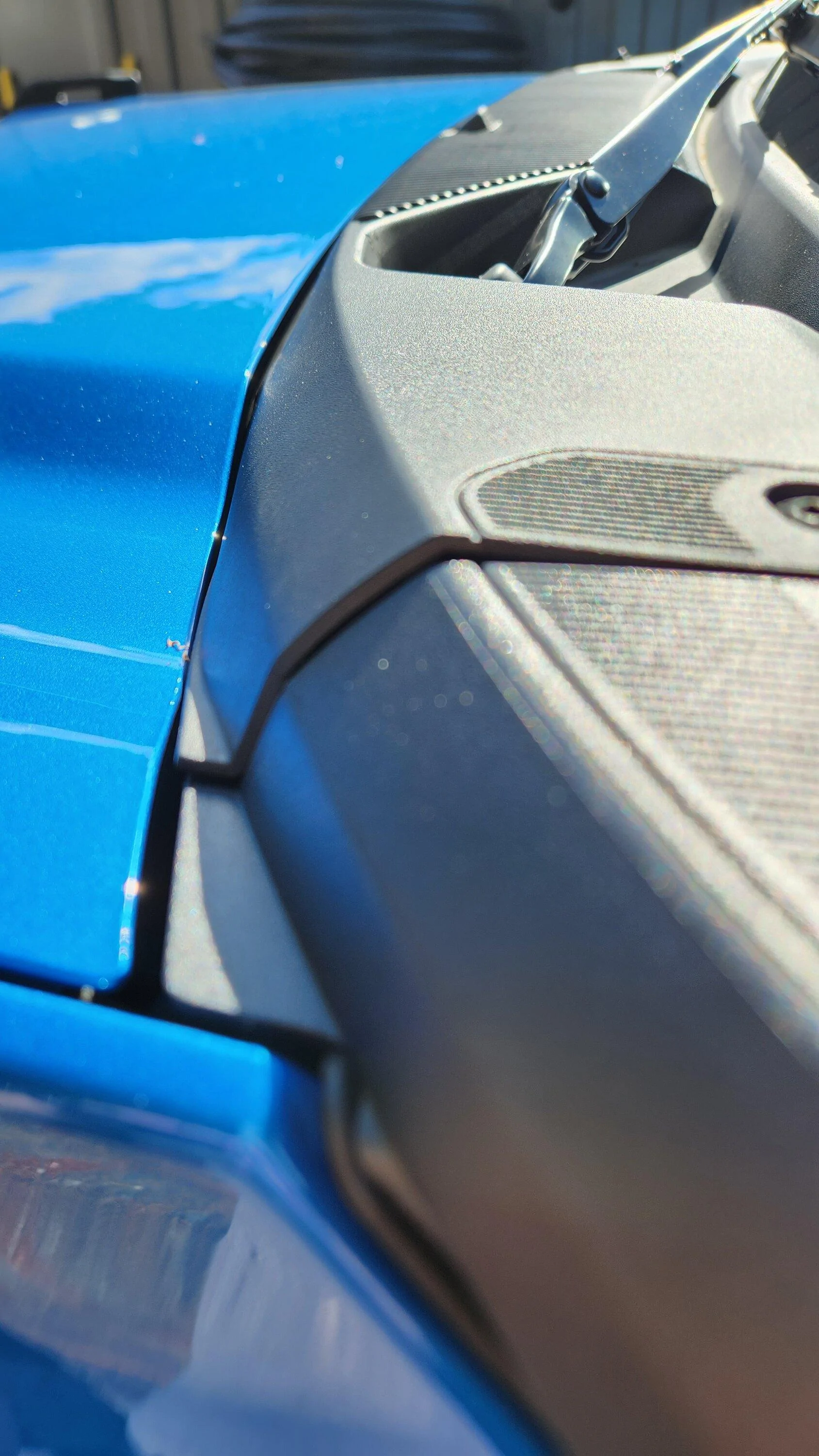 Ford Bronco Cowl panel alignment after windshield recall 20220923_143351