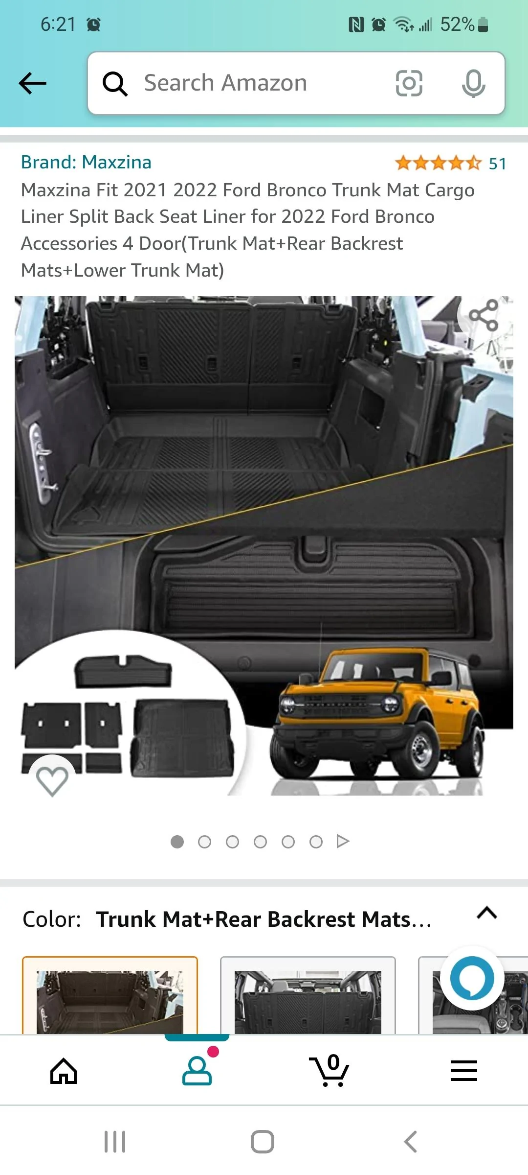 Ford Bronco Cargo area protection installed Screenshot_20220929-182143_Amazon Shopping