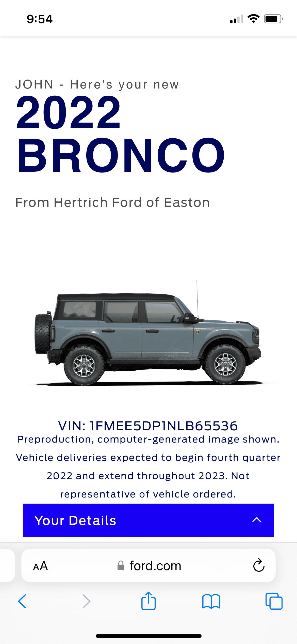 Ford Bronco 9/12/22 Build Week Group  **Now has Google Spreadsheet** DB0C99DB-7F01-4F56-8EEF-F46A72F197ED