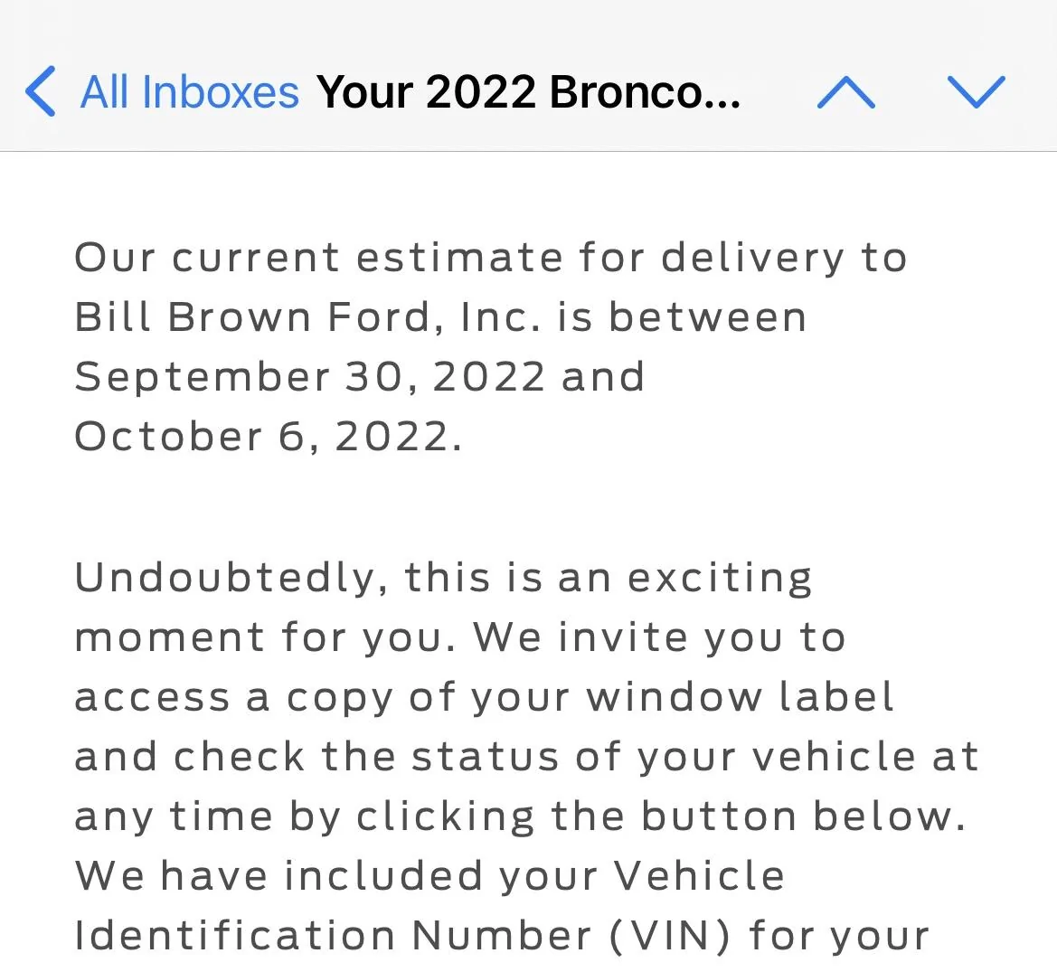 Ford Bronco 9/26/2022 Build Week Thread with Spreadsheet 312C0DC5-B156-4752-9054-ECAEF9AAE56B