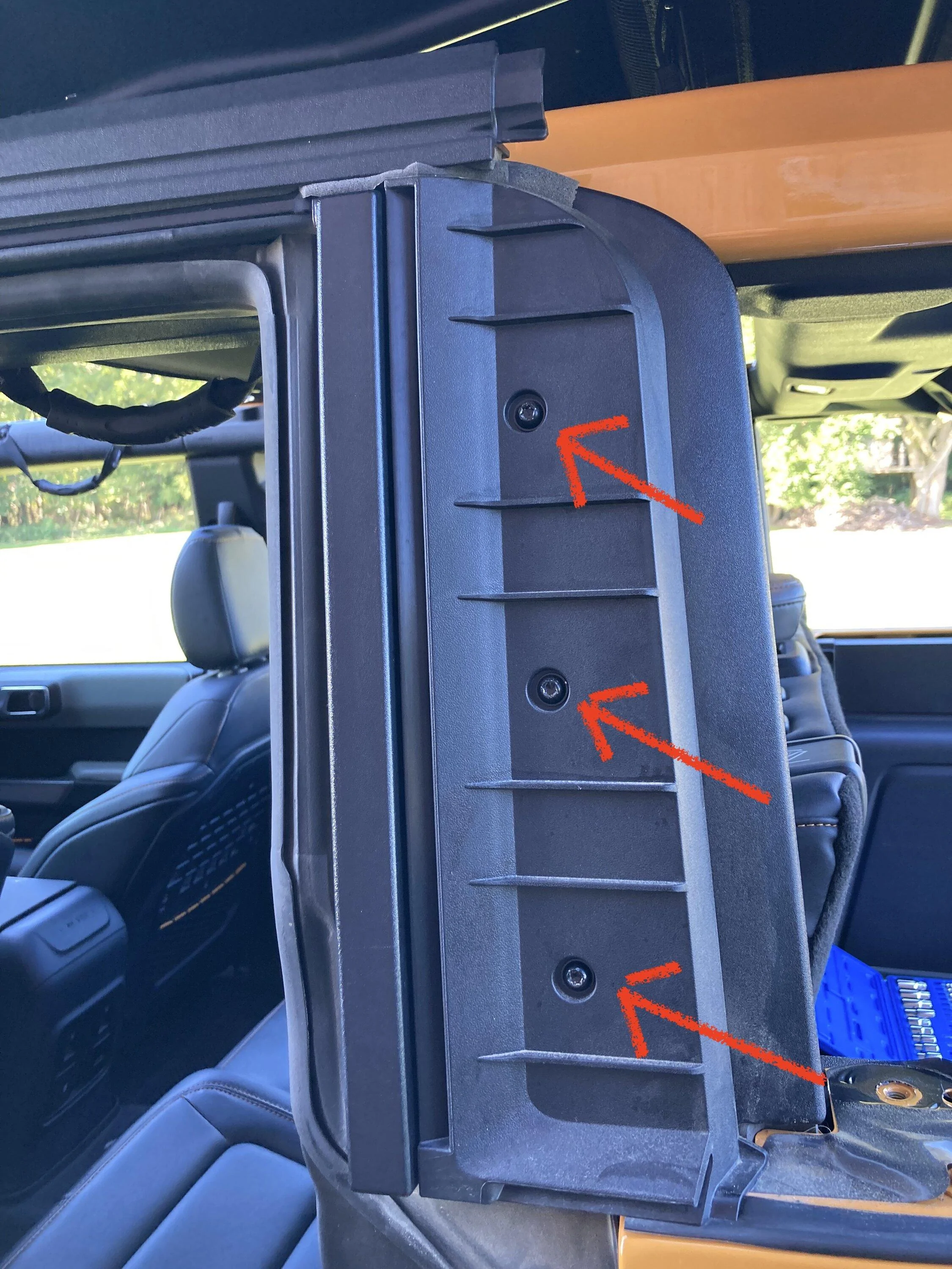 Ford Bronco Removing Bestop 4 door Trektop for seasonal storage - complete DIY how-to instructions w/ photos IMG_6274