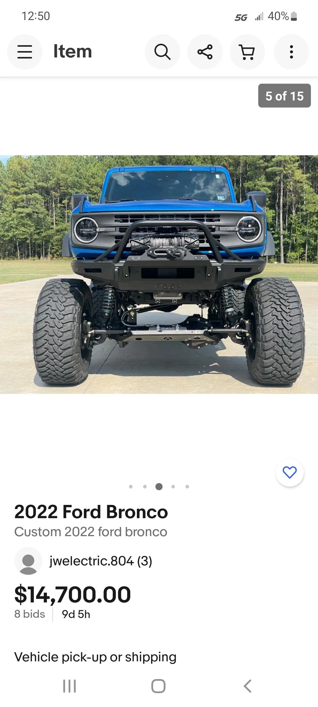 Ford Bronco Here's another axle swap Screenshot_20221003-125027_eBay