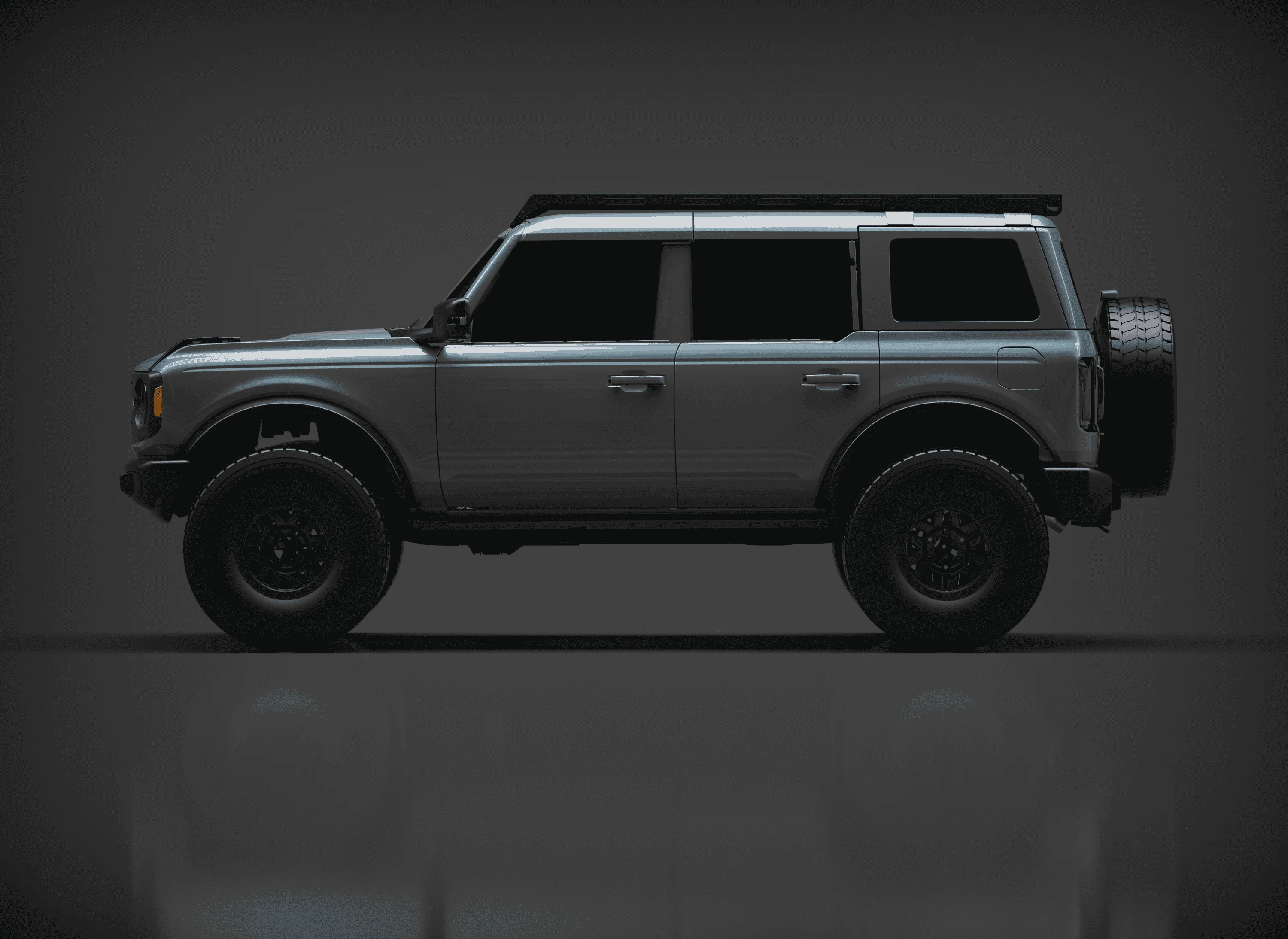 Ford Bronco ADV Prototype Hardtop - Professional Pictures + TrailRax Roof Rack Compatibility ADV_FORD BRONCO_4dr-Stock_Side_Targa Top_Area51 copy