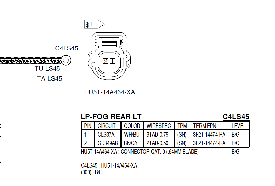 Ford Bronco Installing Rear Fog/Chase Light Using Factory Switch & Harness 1664889659039
