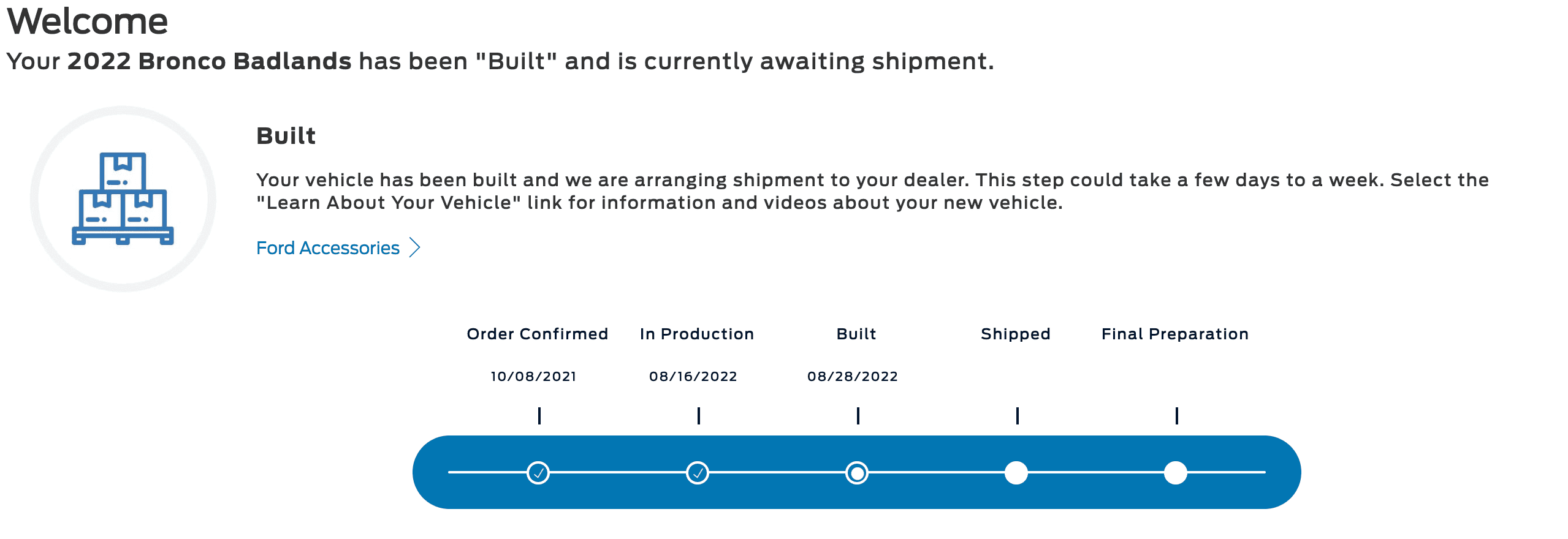 Ford Bronco 9/19/22 Build Week Ford_Vehicle_Order_Tracking_Status