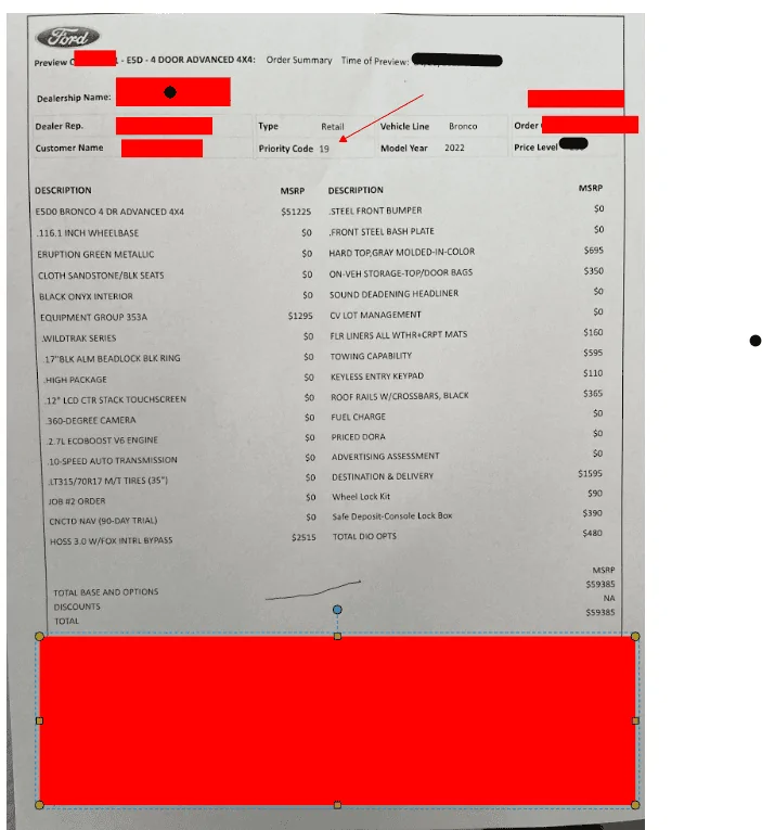 Ford Bronco Observations from my reorder process yesterday 1664907675045