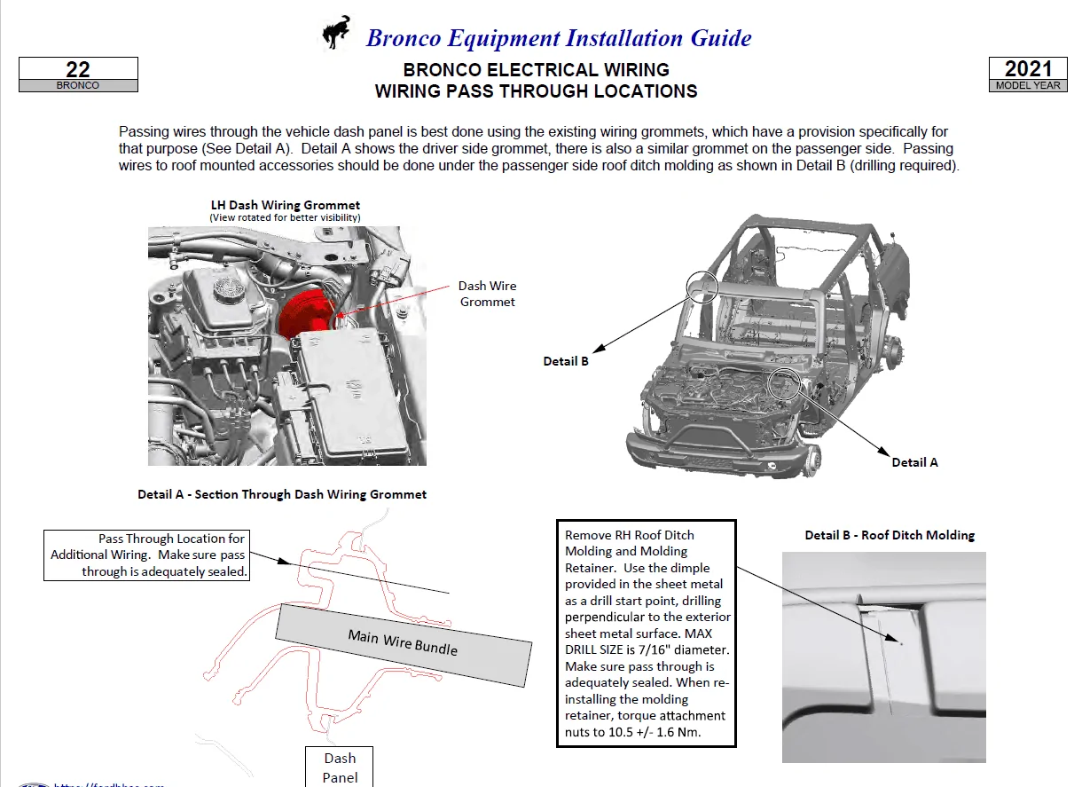 Ford Bronco Firewall pass through for ?? 1664925787546