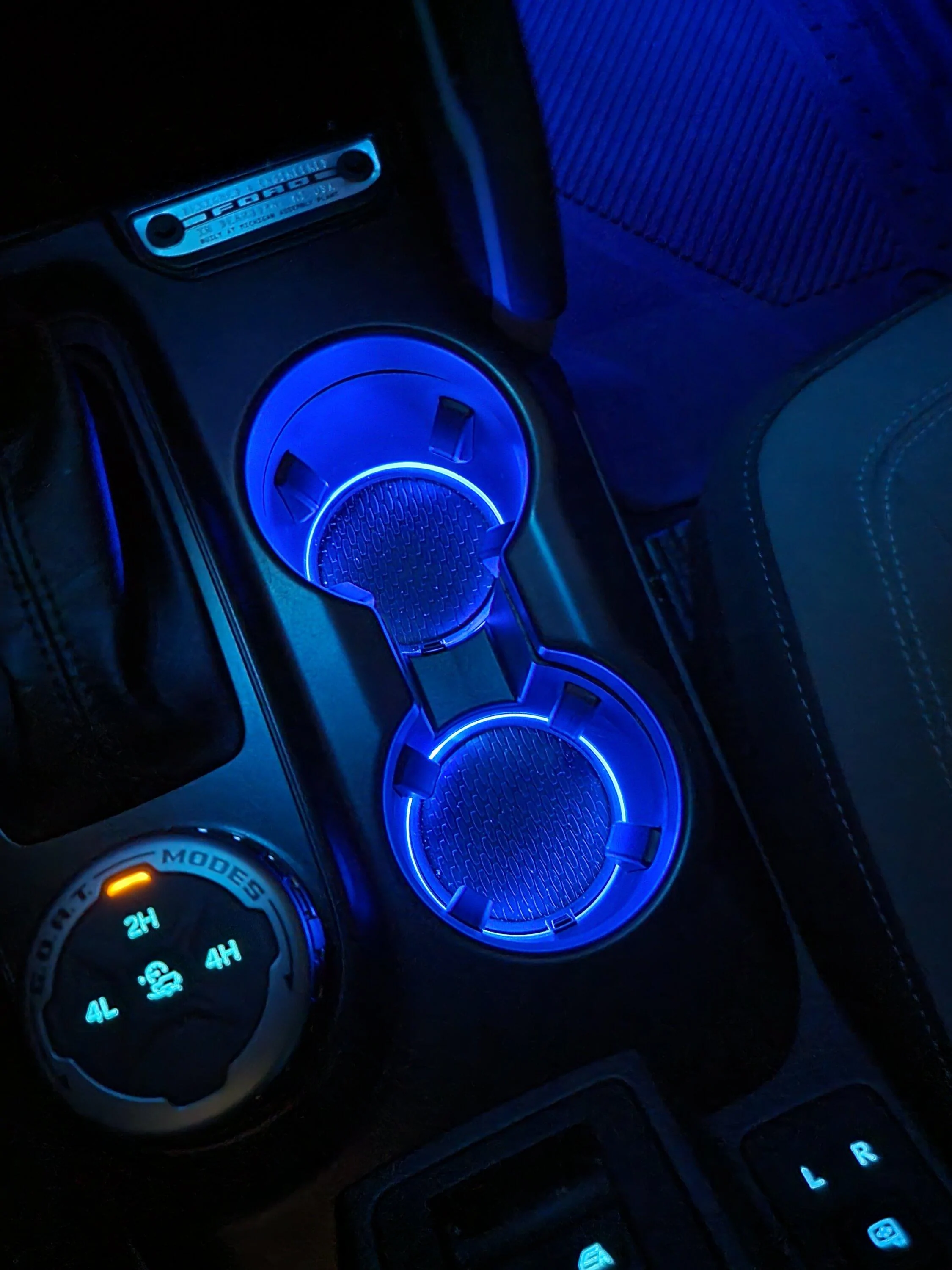 Ford Bronco Color changing ambient lighting using Ford OEM parts 20220923_193058