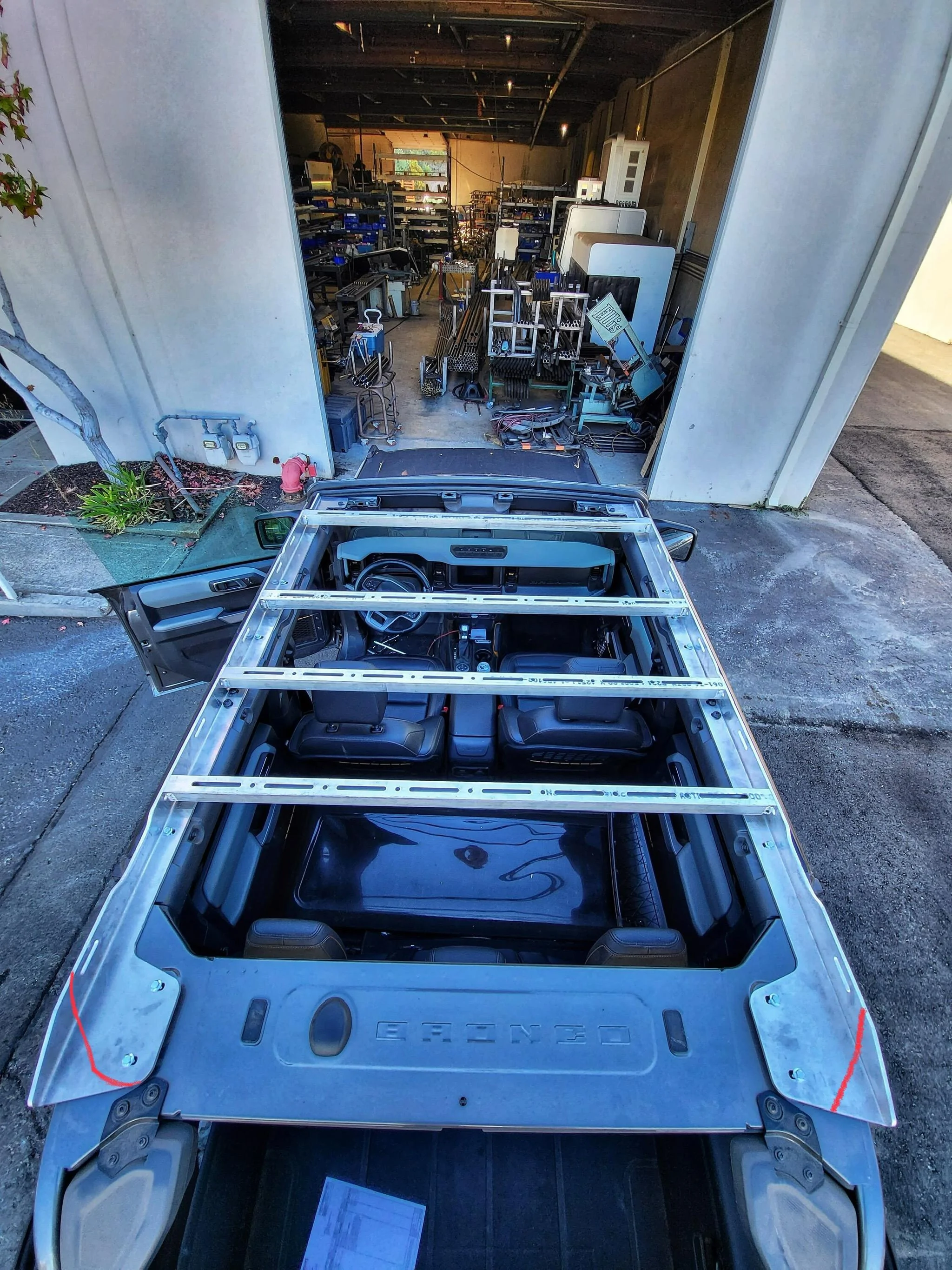 Ford Bronco BAMF Soft-Topless roof rack 02152996-F432-4C66-B358-690A8D5F455D