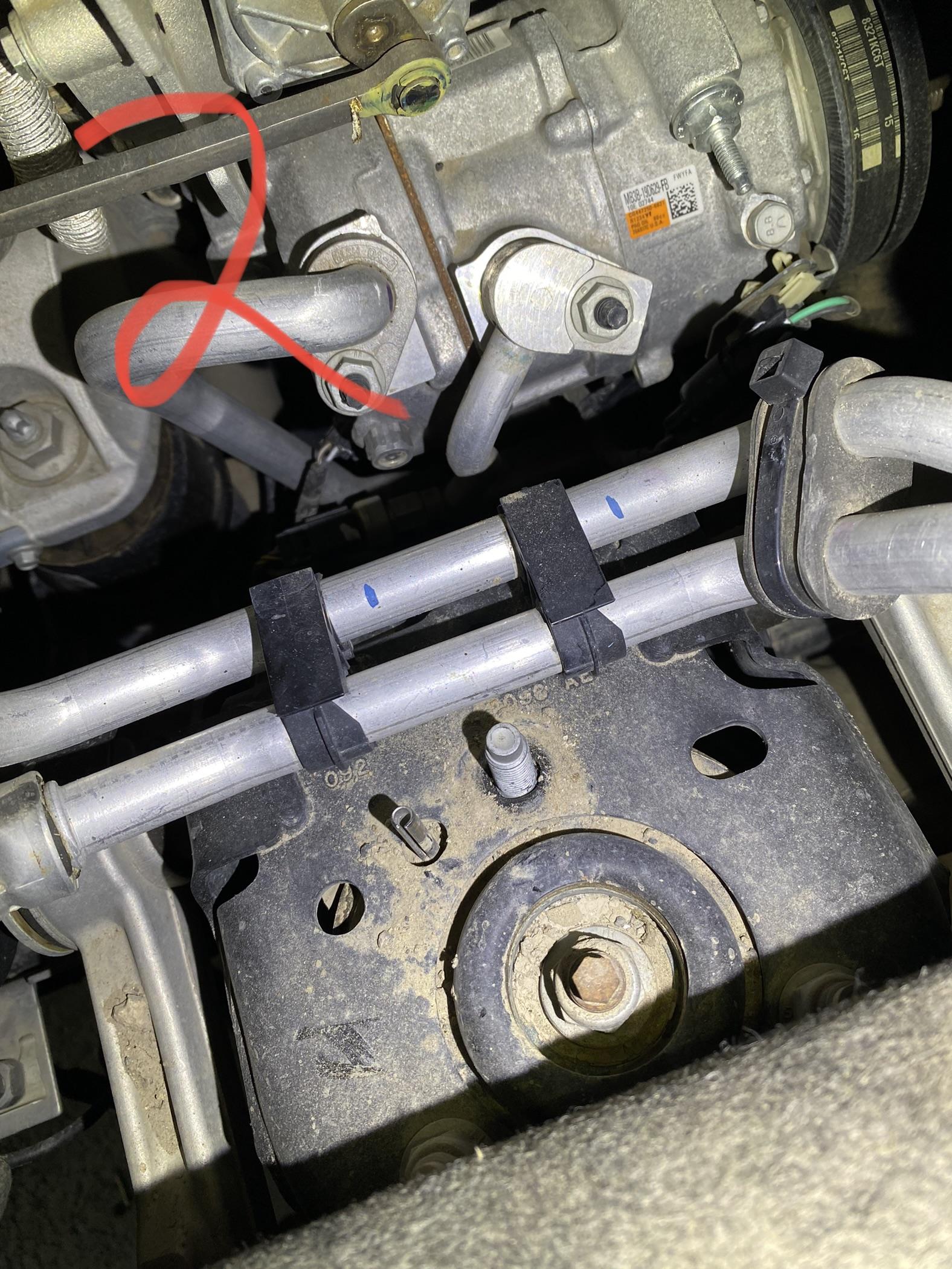 Ford Bronco Installing the Grimm dual ARB compressor mount in a 2.3 IMG_5550