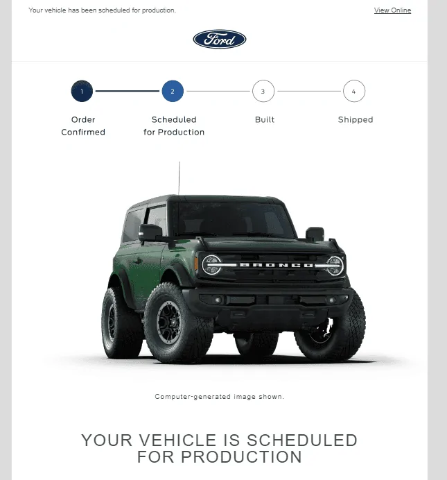 Ford Bronco Email from Ford - should I be concerned? 1665165127414