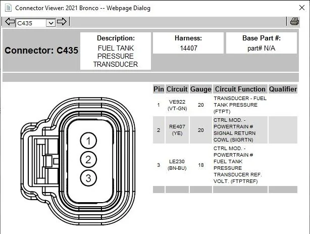 Ford Bronco What dis??? C435 Wiring