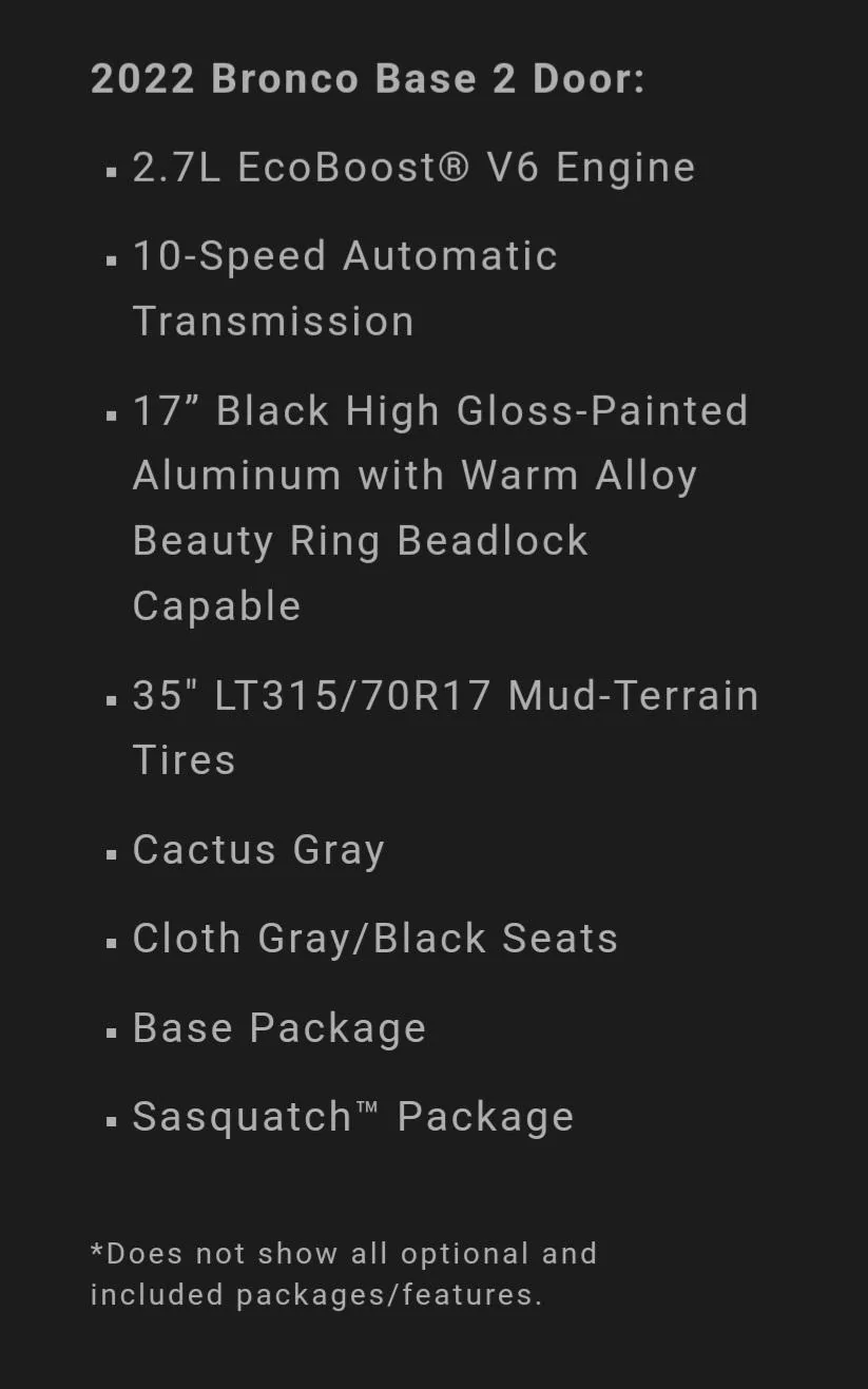 Ford Bronco Base Model Bronco Thread Screenshot_20221008_101745_Outlook