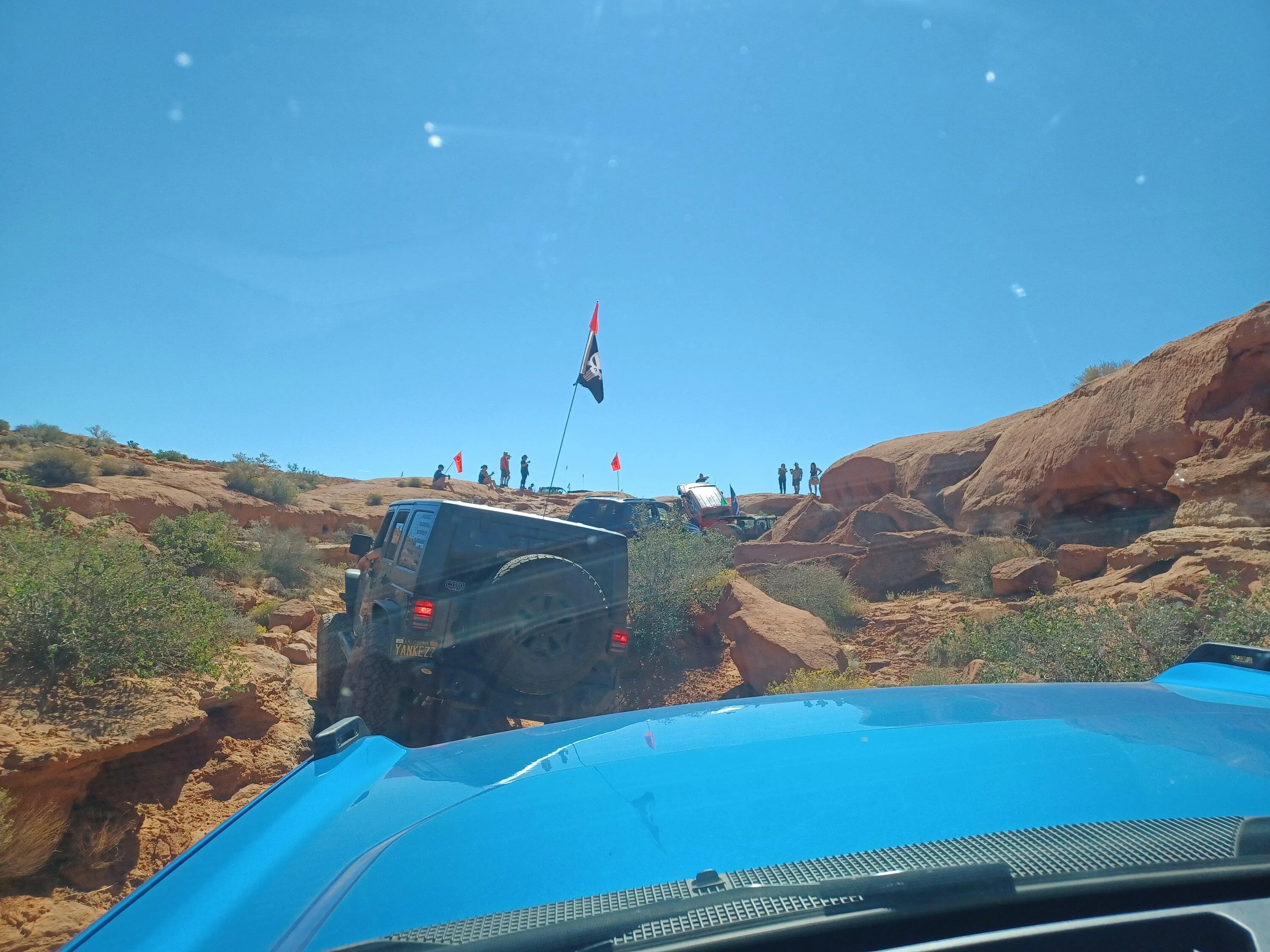 Ford Bronco My Basesquatch on 37s doing Trail Hero at Sand Hollow.  Plan B , and Double Sammy 20221006_125651