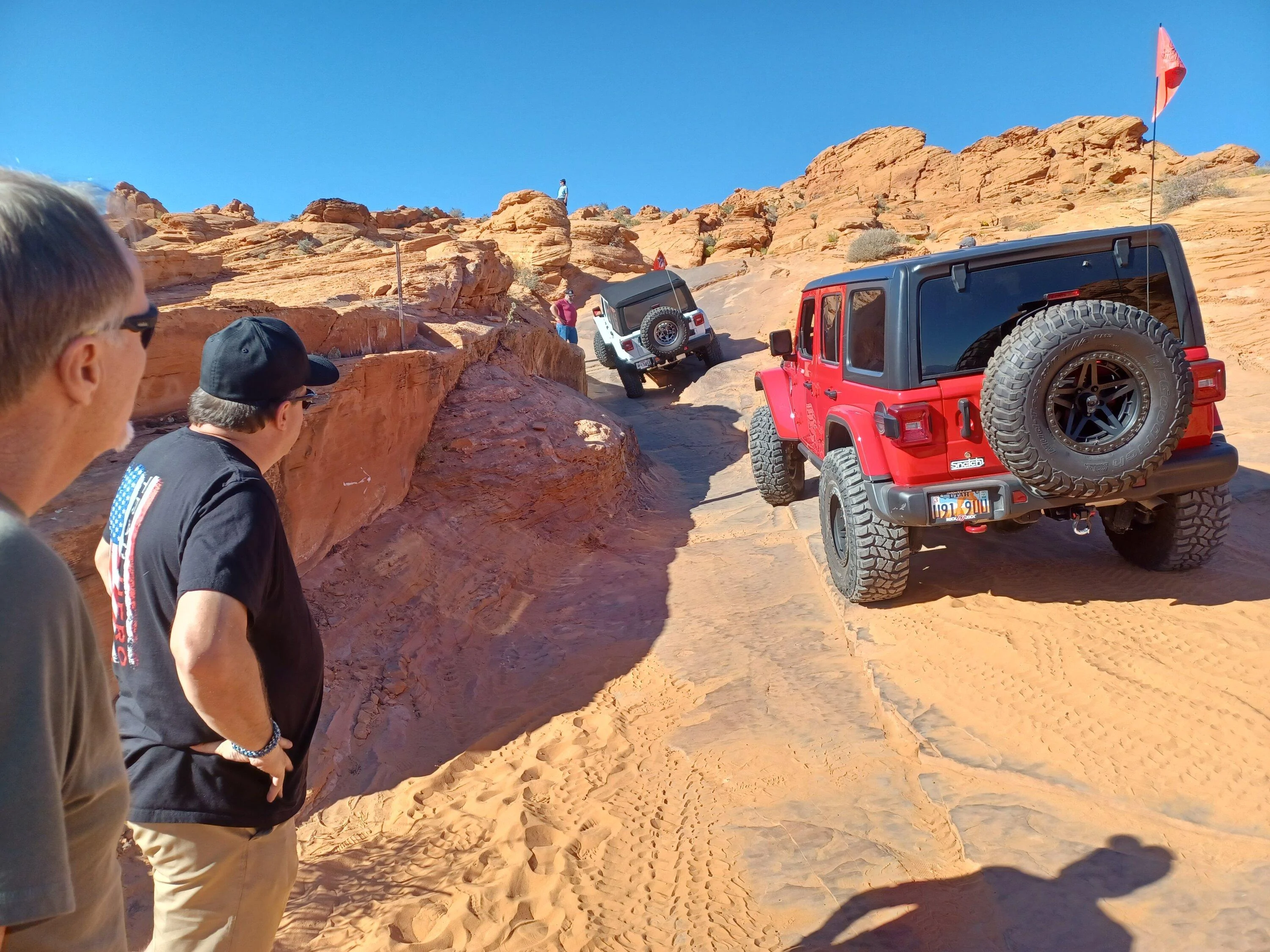 Ford Bronco My Basesquatch on 37s doing Trail Hero at Sand Hollow.  Plan B , and Double Sammy 20221007_101313