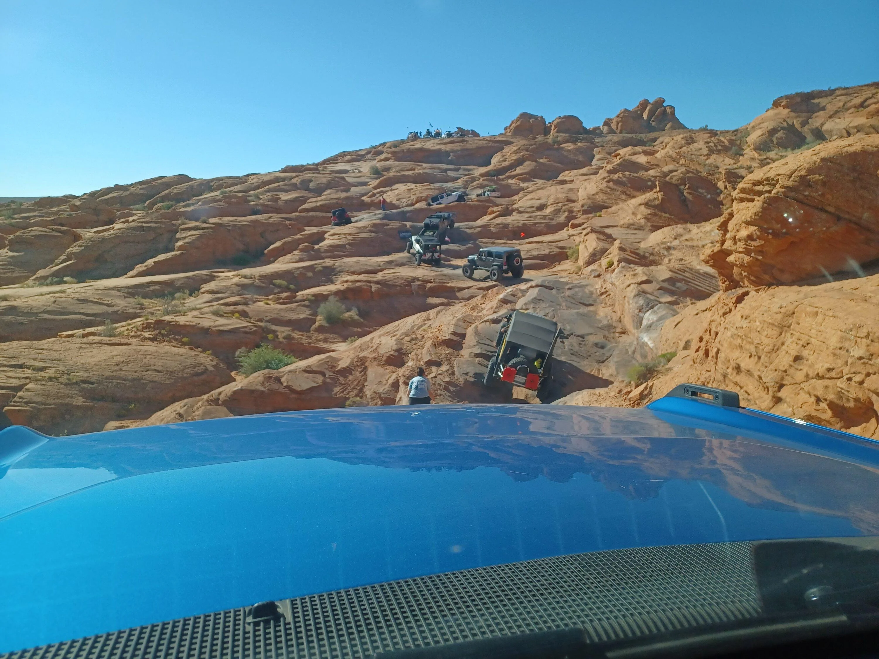 Ford Bronco My Basesquatch on 37s doing Trail Hero at Sand Hollow.  Plan B , and Double Sammy 20221007_103733