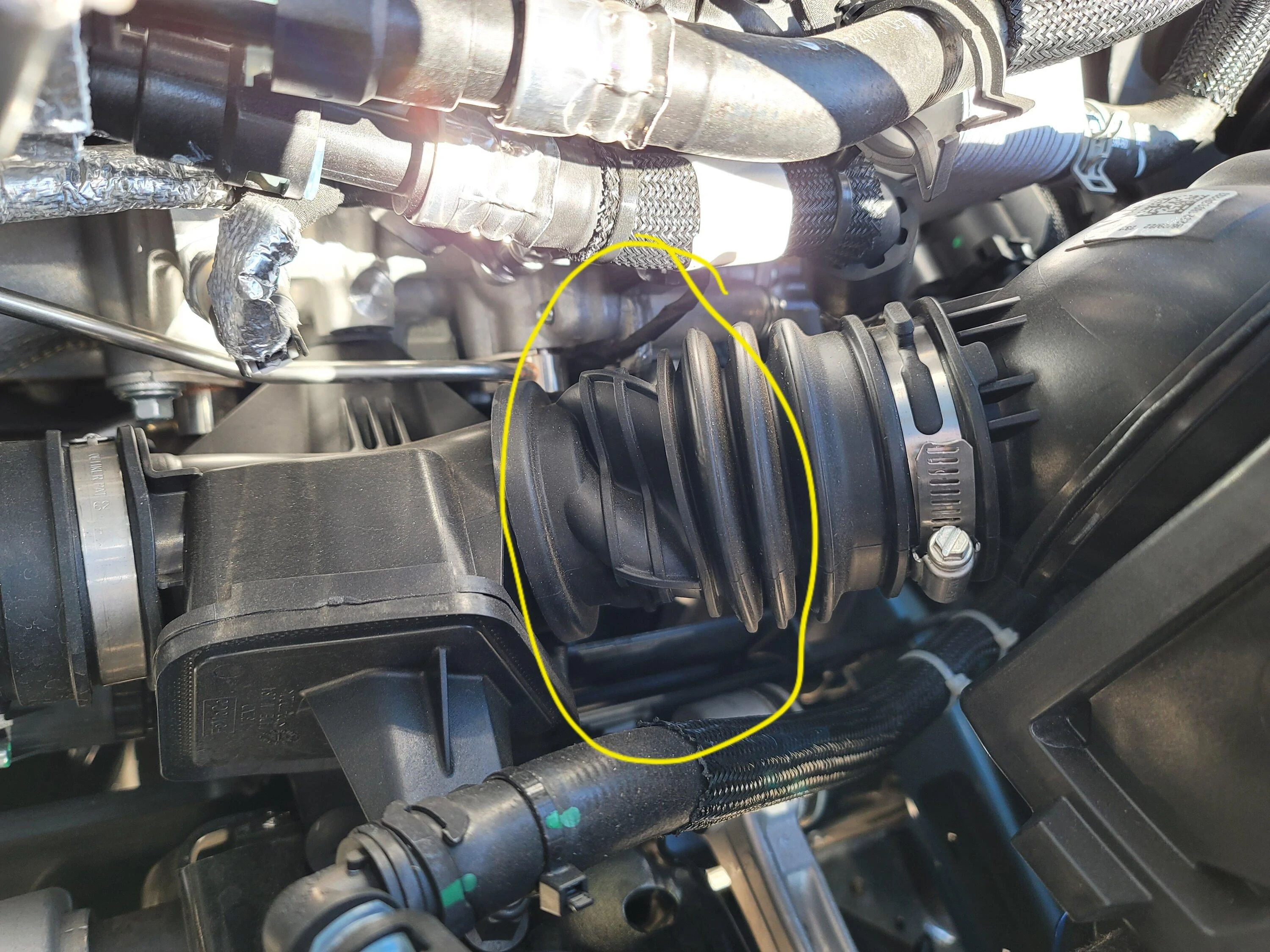 Ford Bronco Turbo Intake Coupling Twisted? 20221009_113819