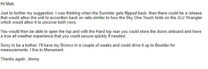 Ford Bronco New double sunrider top spotted in development! BRONCO SUNRIDER 2 ROW 1