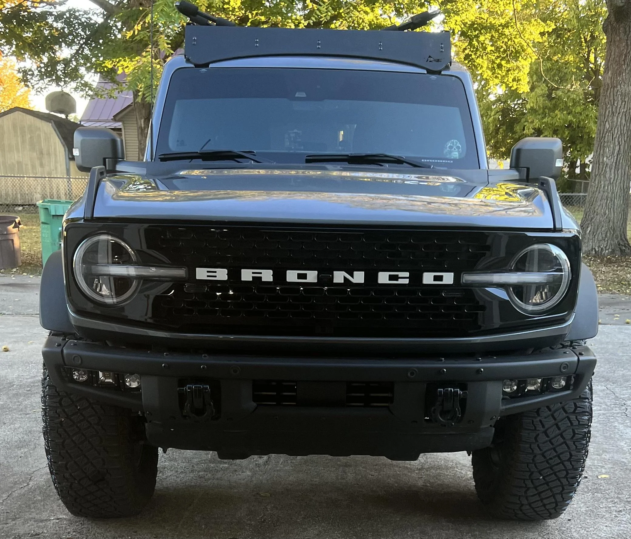 Ford Bronco Grille letter overlay decals installed pics 0B842DA4-9D39-4473-B31E-782CAA34995A