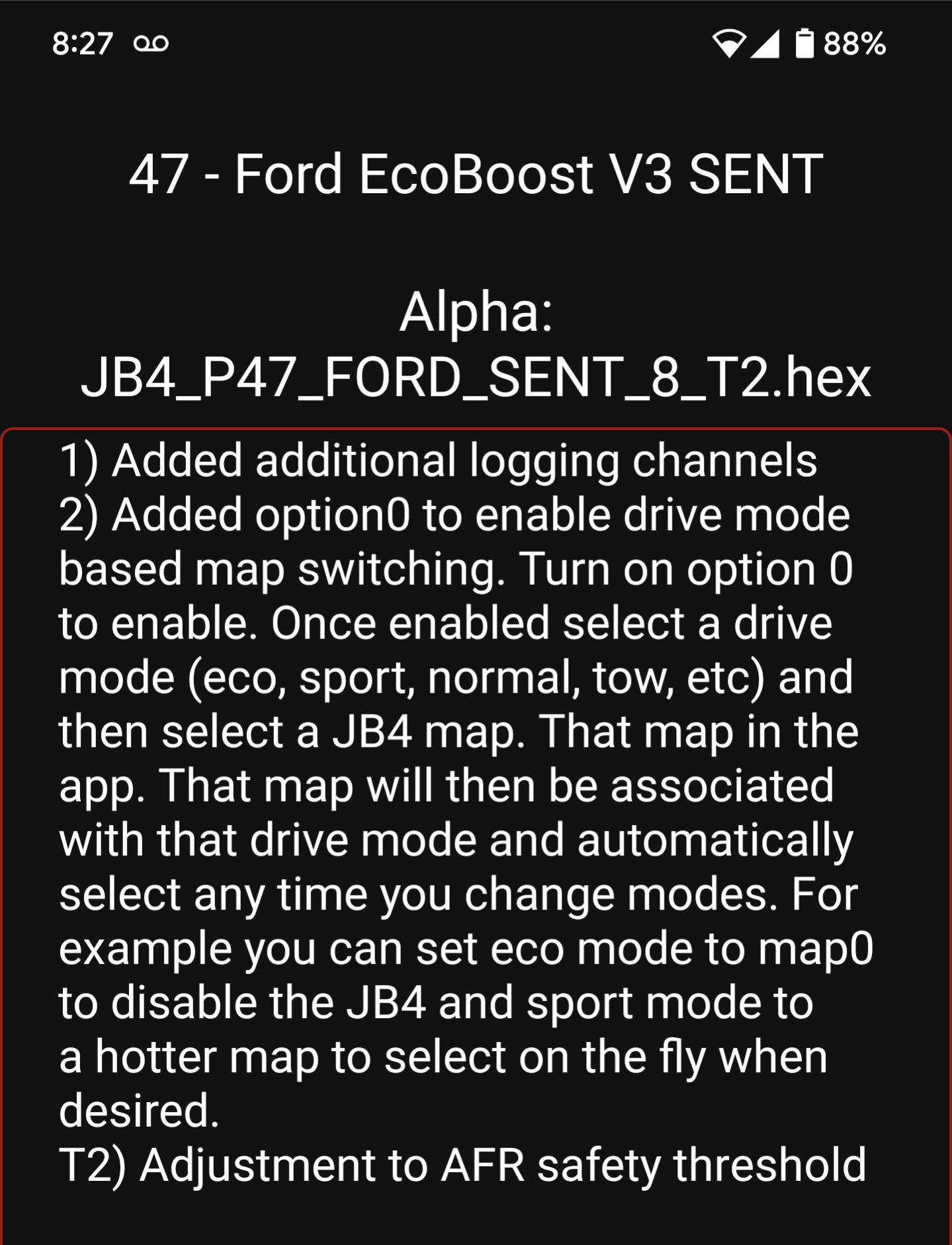 Ford Bronco High temps after JB4 and K&N Screenshot_20221011-082752