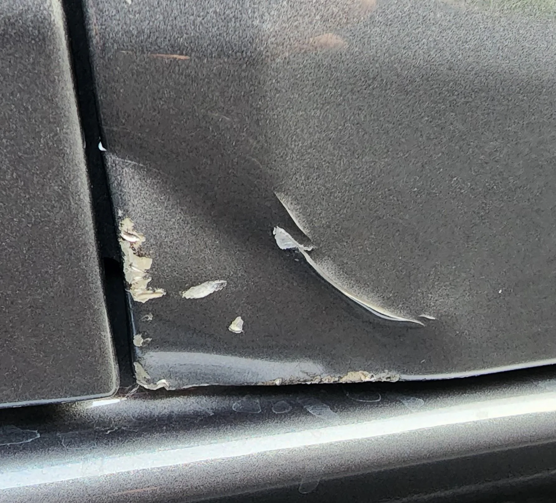 Ford Bronco Oopsie... dropped and dented my door this weekend Door Damage 2