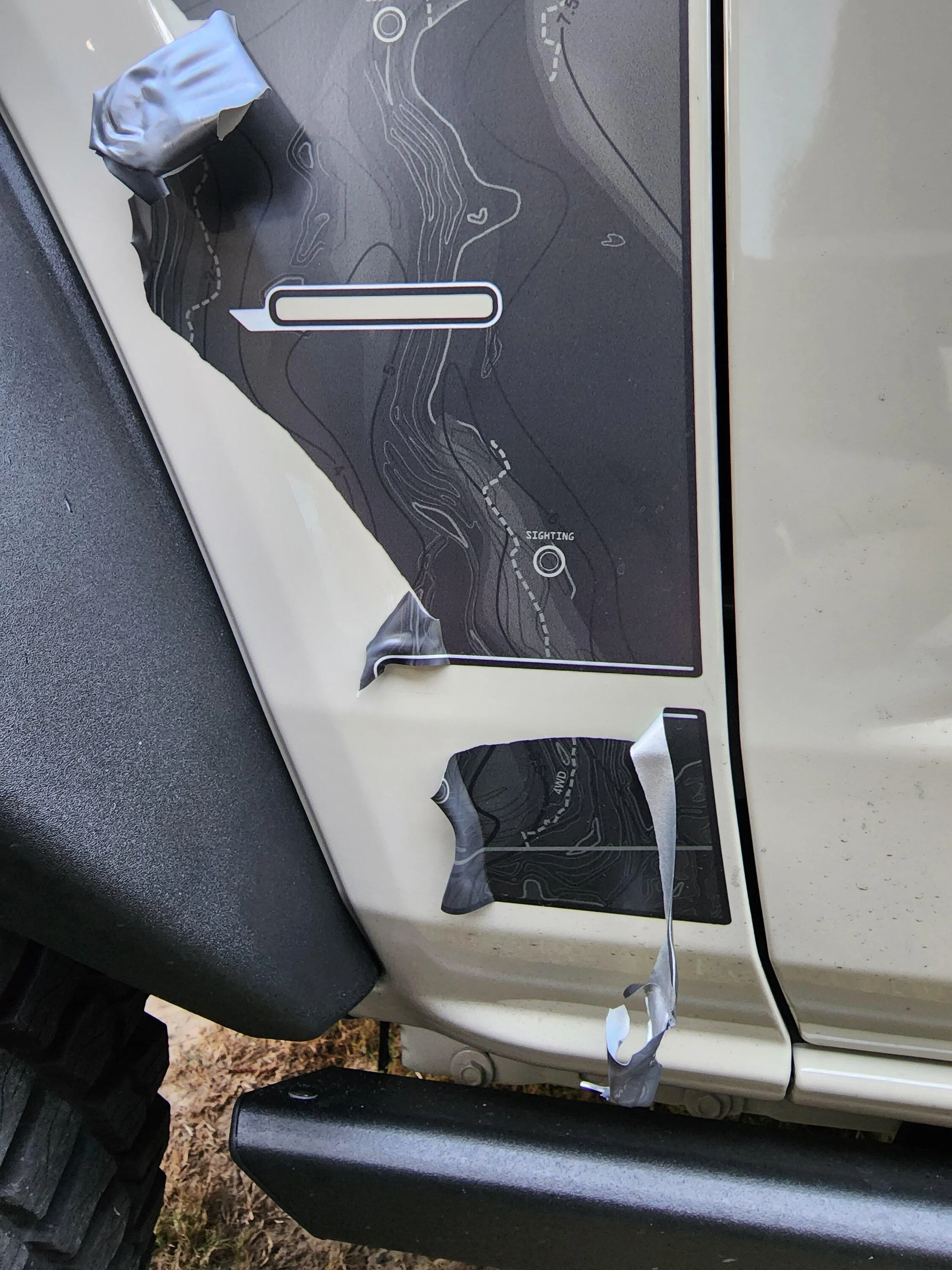 Ford Bronco Removed decal sticker from my Desert Sand Everglades Bronco. Pictures. 20221010_181230