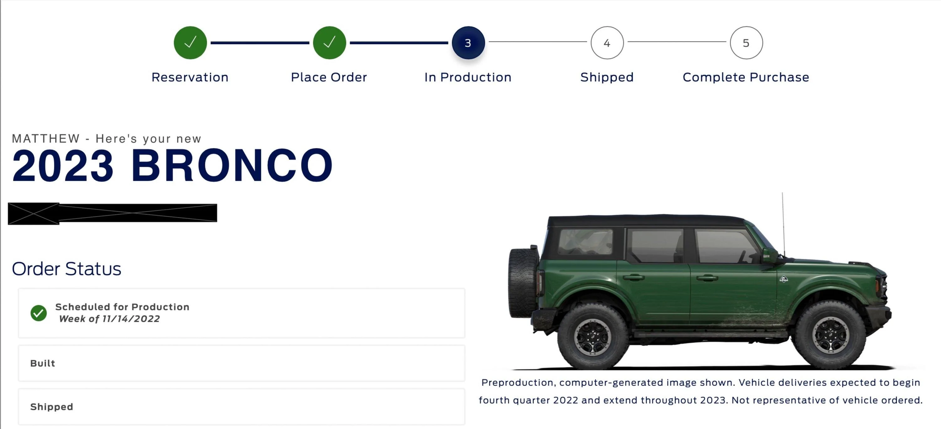 Ford Bronco 11/14/22 Build Week - w/Spreadsheet 1665584679295