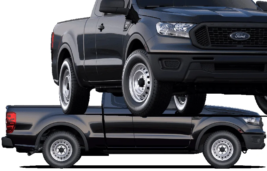 Ford Bronco Painted separate fender flares black steelie Ranger collag