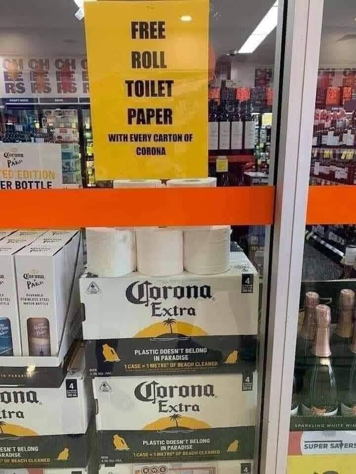 Ford Bronco Beer flu Corona toilet paper