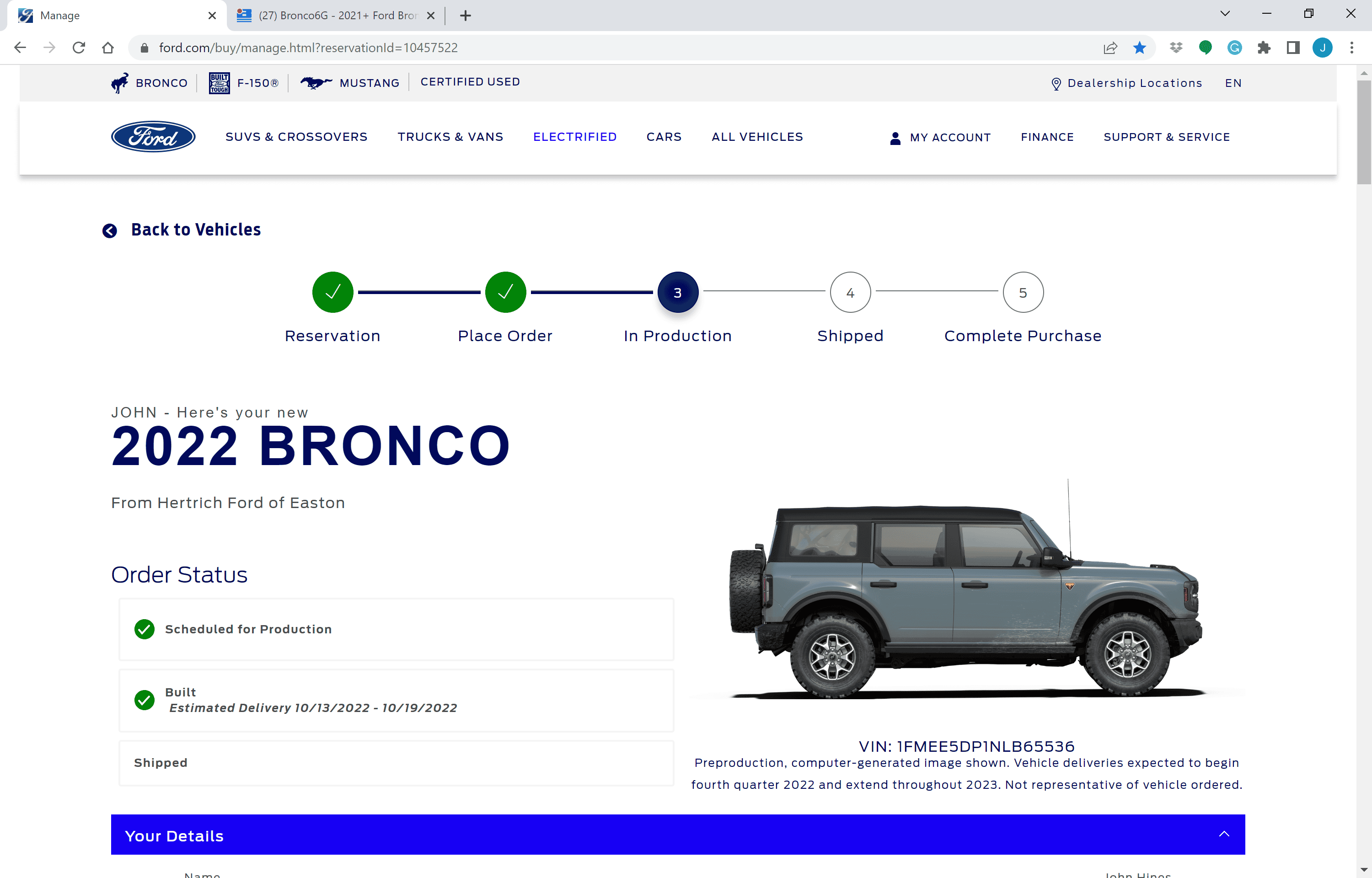 Ford Bronco 9/12/22 Build Week Group  **Now has Google Spreadsheet** 1665670196096