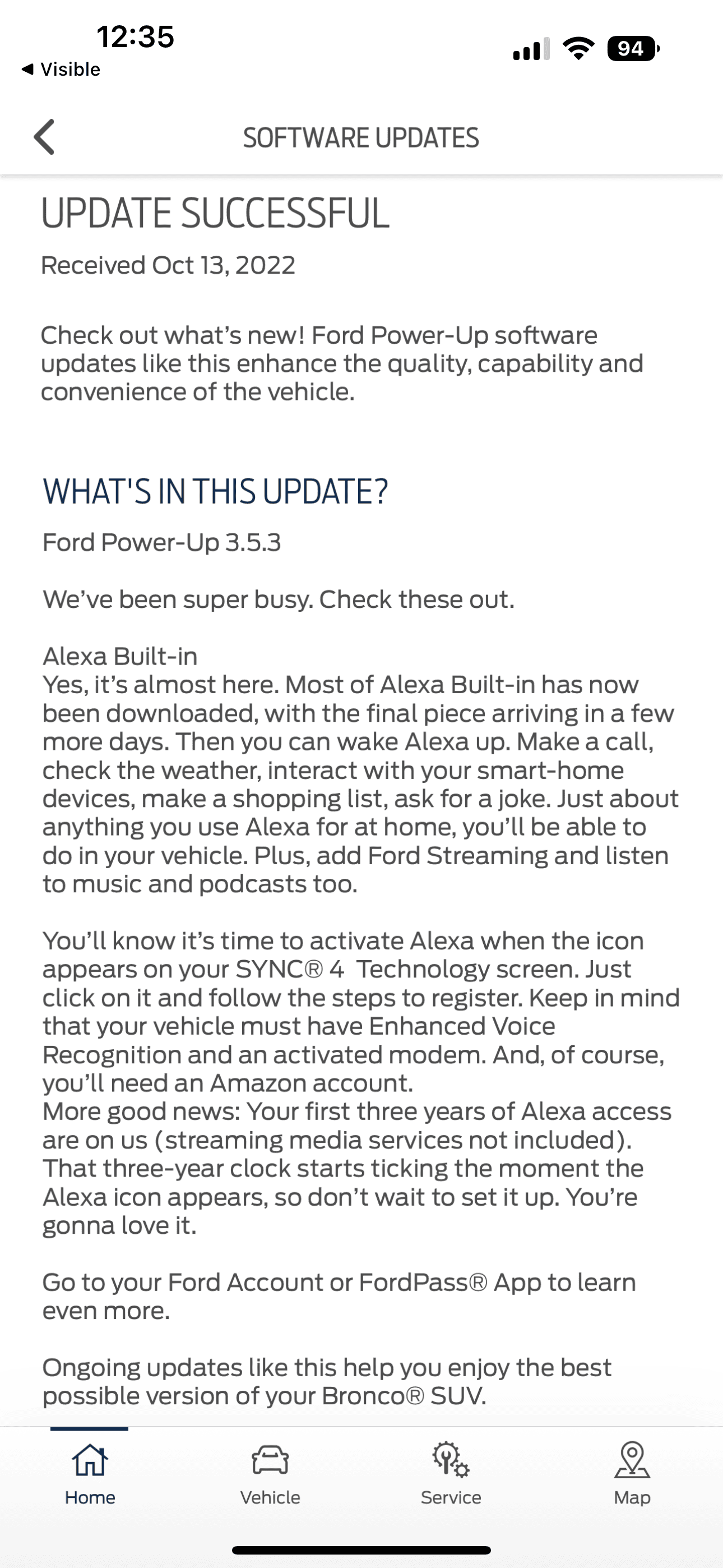 Ford Bronco Bronco updated. Alexa coming. 50627770-97DB-4B18-B3E8-1347F2ABA0ED