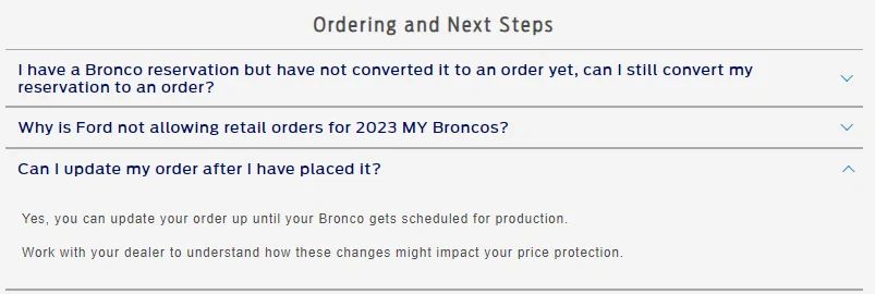 Ford Bronco Anyone receive an order confirmation missing the Sasquatch Package? 1665771000448