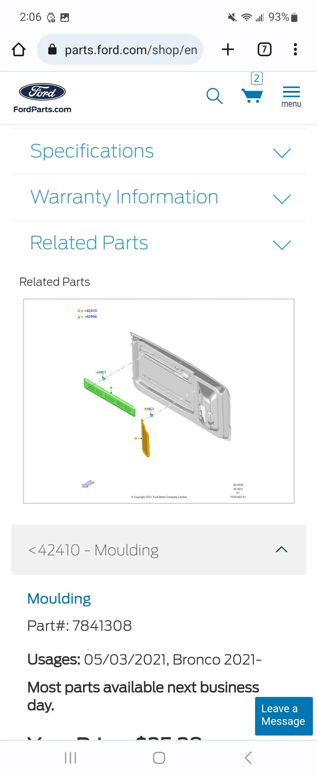 Ford Bronco Interior Tail Gate Trim Panel Replacement (broken plastic clip) Screenshot_20221016_020612_Chrom