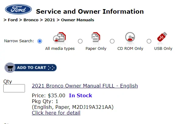 Ford Bronco Why no physical owners manual? 1666121470162
