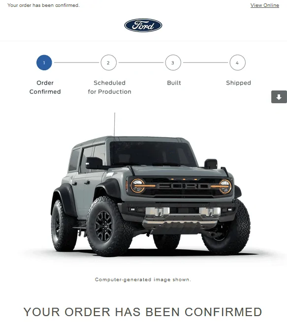 Ford Bronco ⏳ Bronco Raptor now being scheduled for production & VIN assigned 1666192351727