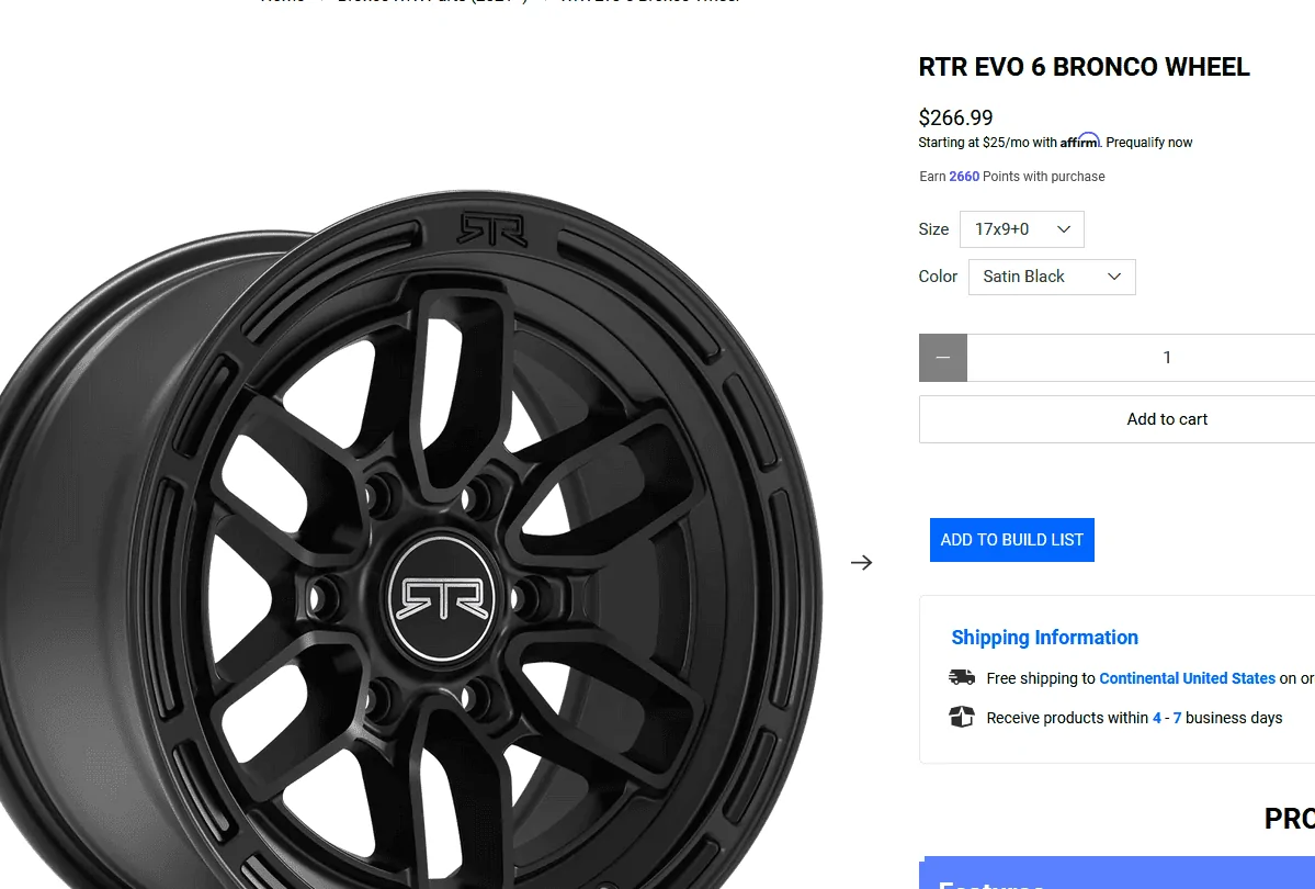 Ford Bronco Pic request: 17x9 0 offset wheels 1666204452787
