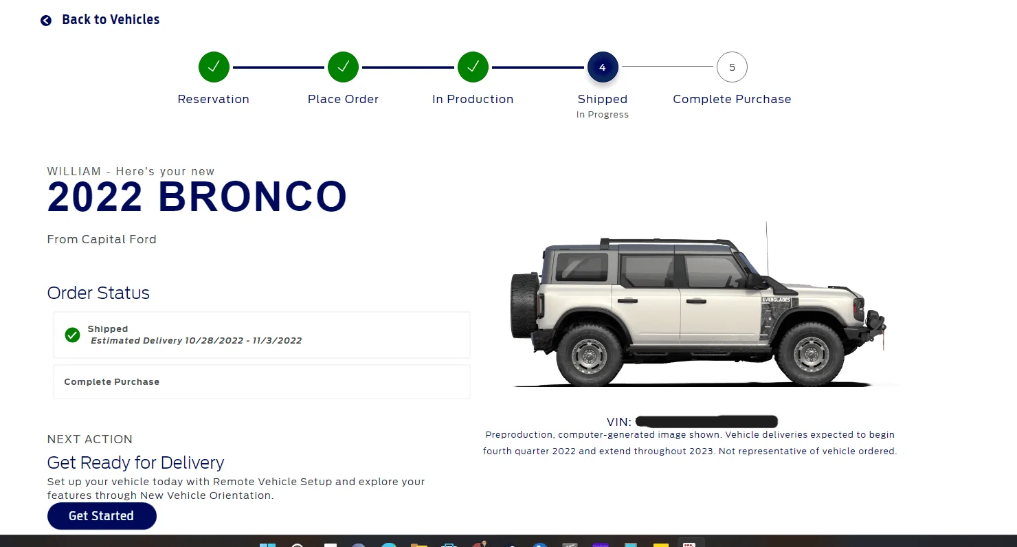 Ford Bronco 9/5/22 Build week group Screenshot 2022-10-20 095141