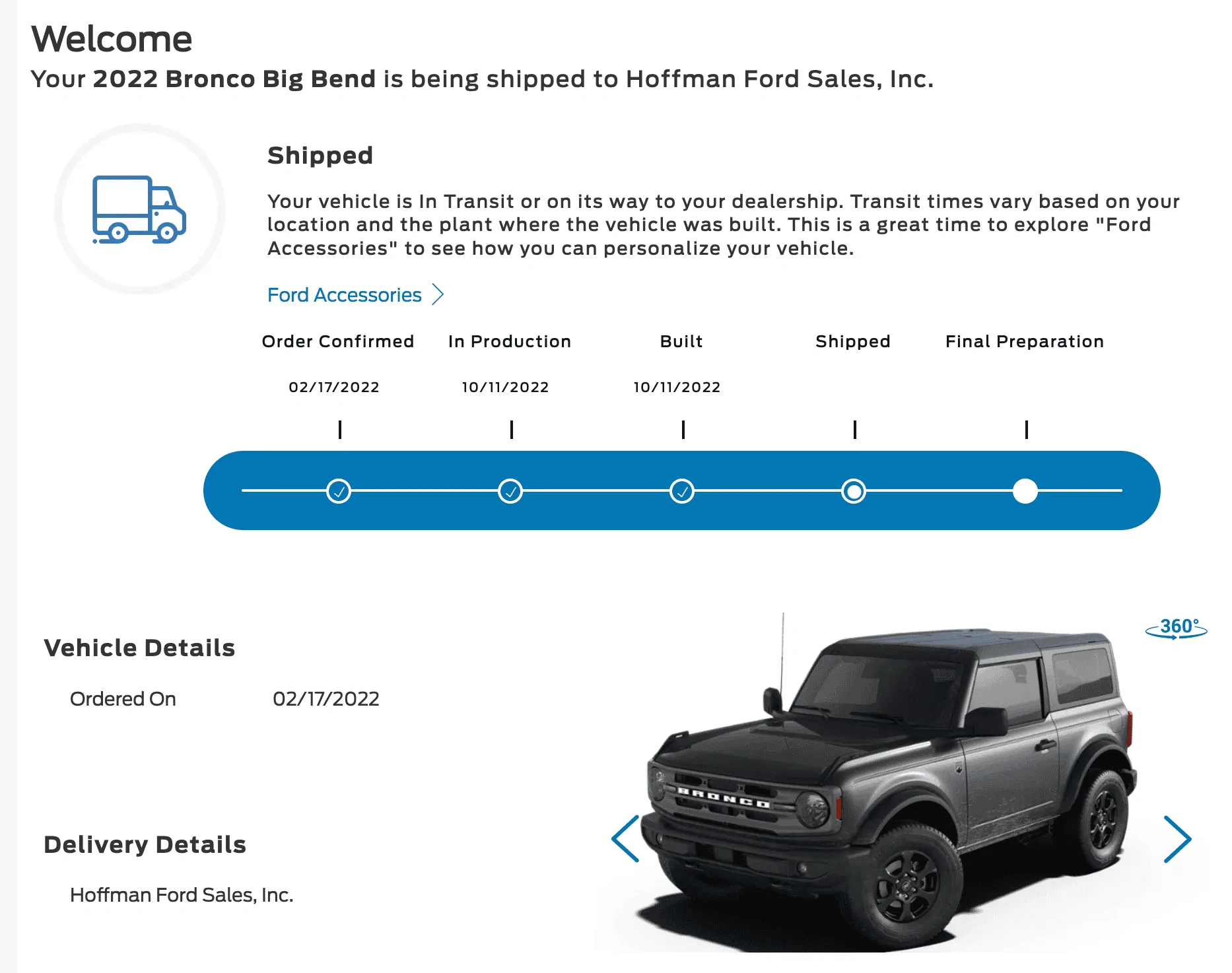 Ford Bronco Build week 10/3/22 Group Screen Shot 2022-10-21 at 3.27.42 PM