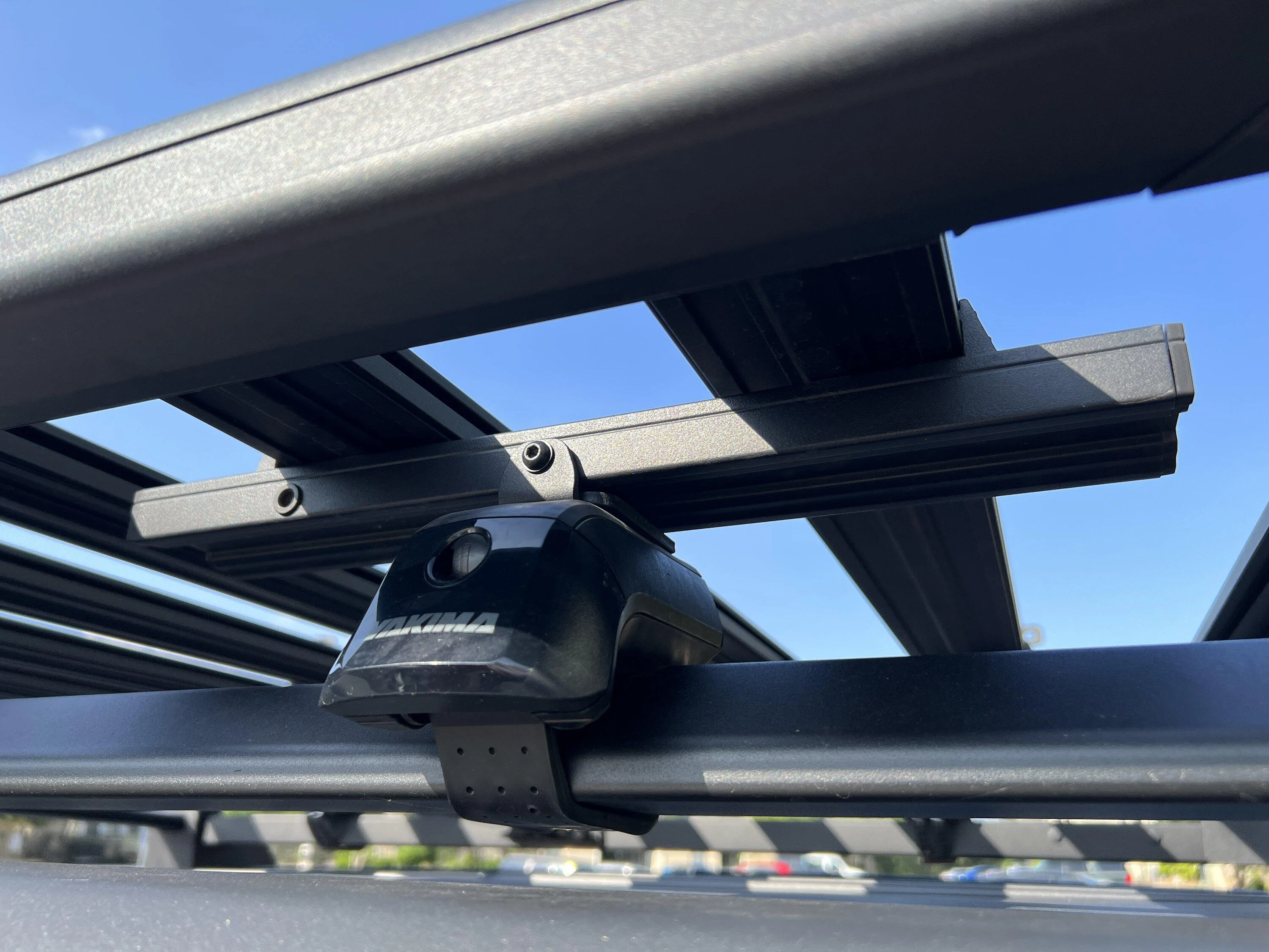 Ford Bronco Complete Yakima LockNLoad Large Platform setup for OEM rails. IMG_1210