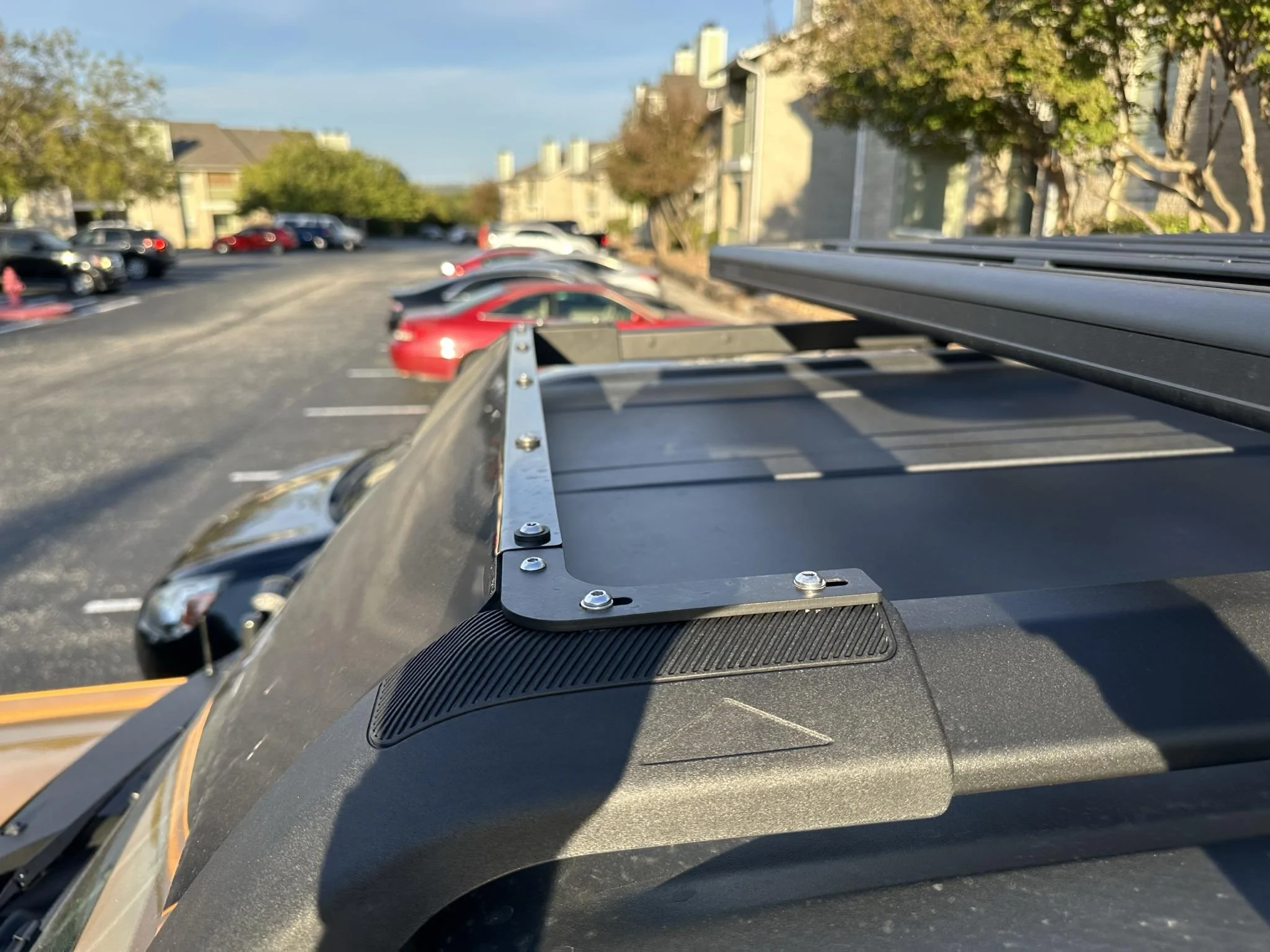 Ford Bronco Complete Yakima LockNLoad Large Platform setup for OEM rails. IMG_2337