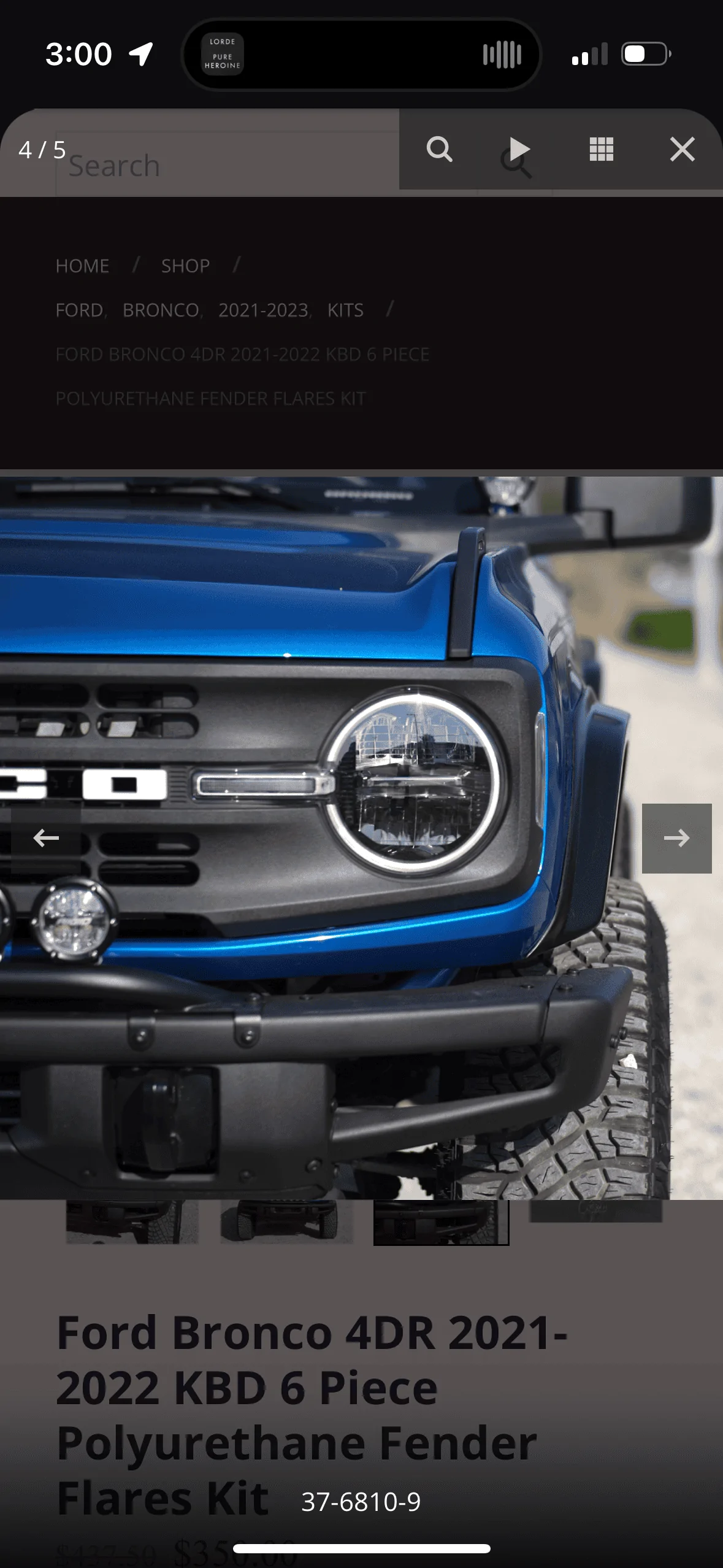 Ford Bronco KBD fender flares FC648DB3-FD23-4269-A30E-253476D30002