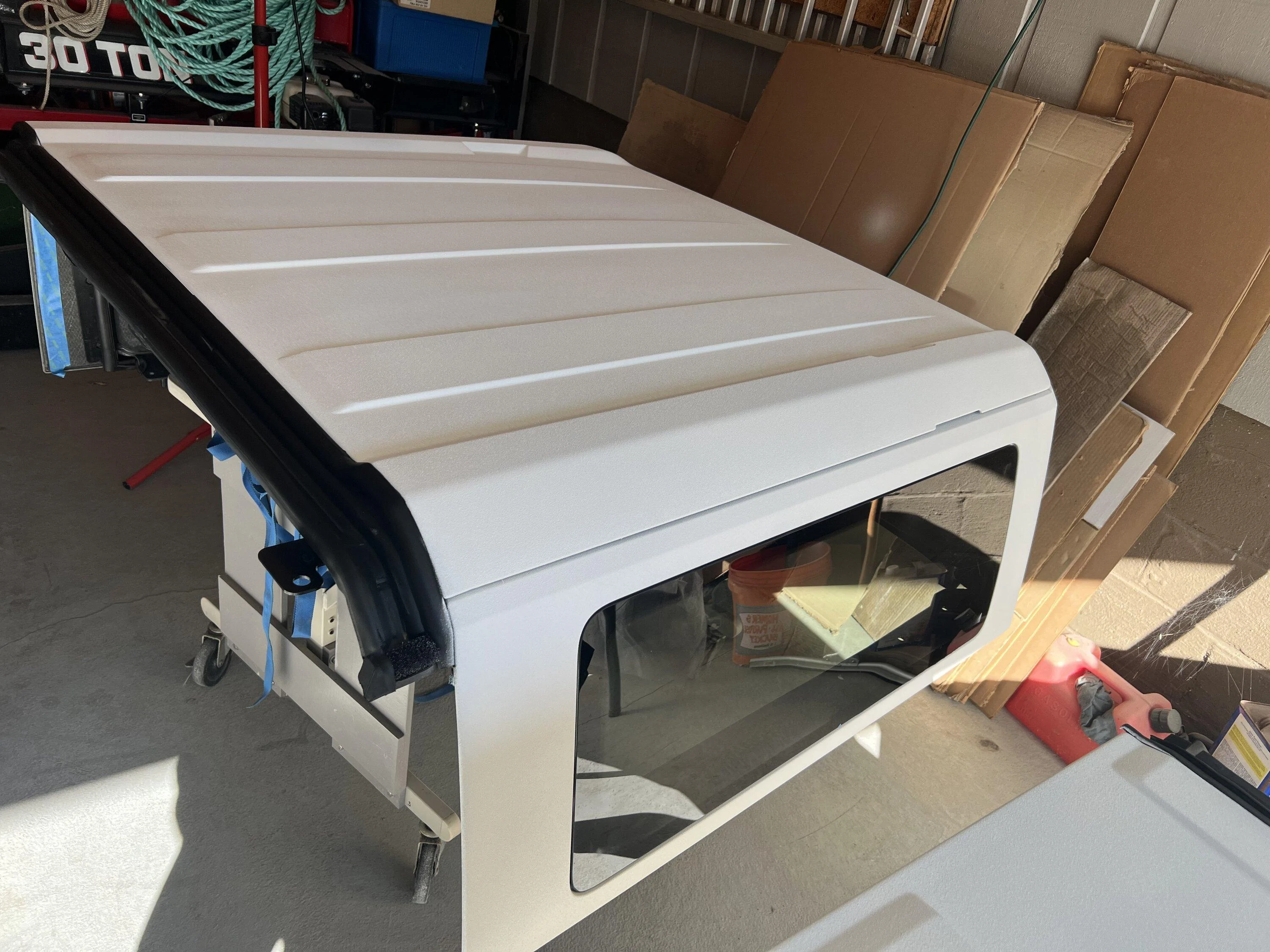 Ford Bronco MIC hard top painted white using Raptor Spray Liner:  DIY how-to and photos IMG_8097