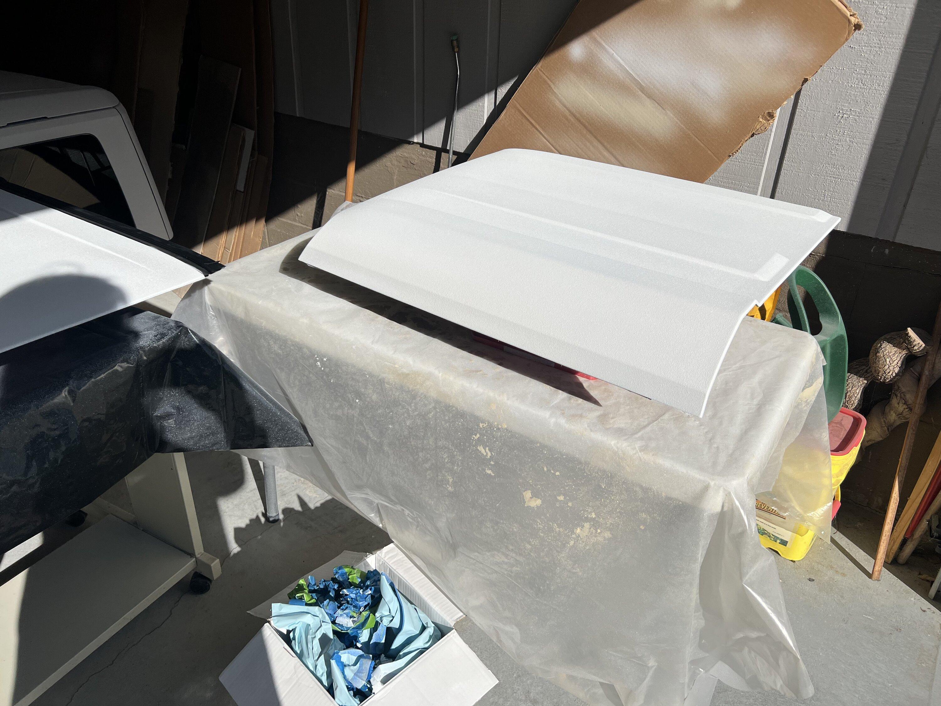 Ford Bronco MIC hard top painted white using Raptor Spray Liner:  DIY how-to and photos IMG_8098