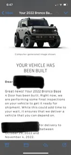 Ford Bronco build week 10/24 2DAA4DA0-EB49-4065-84E1-D95B5EBFBE43