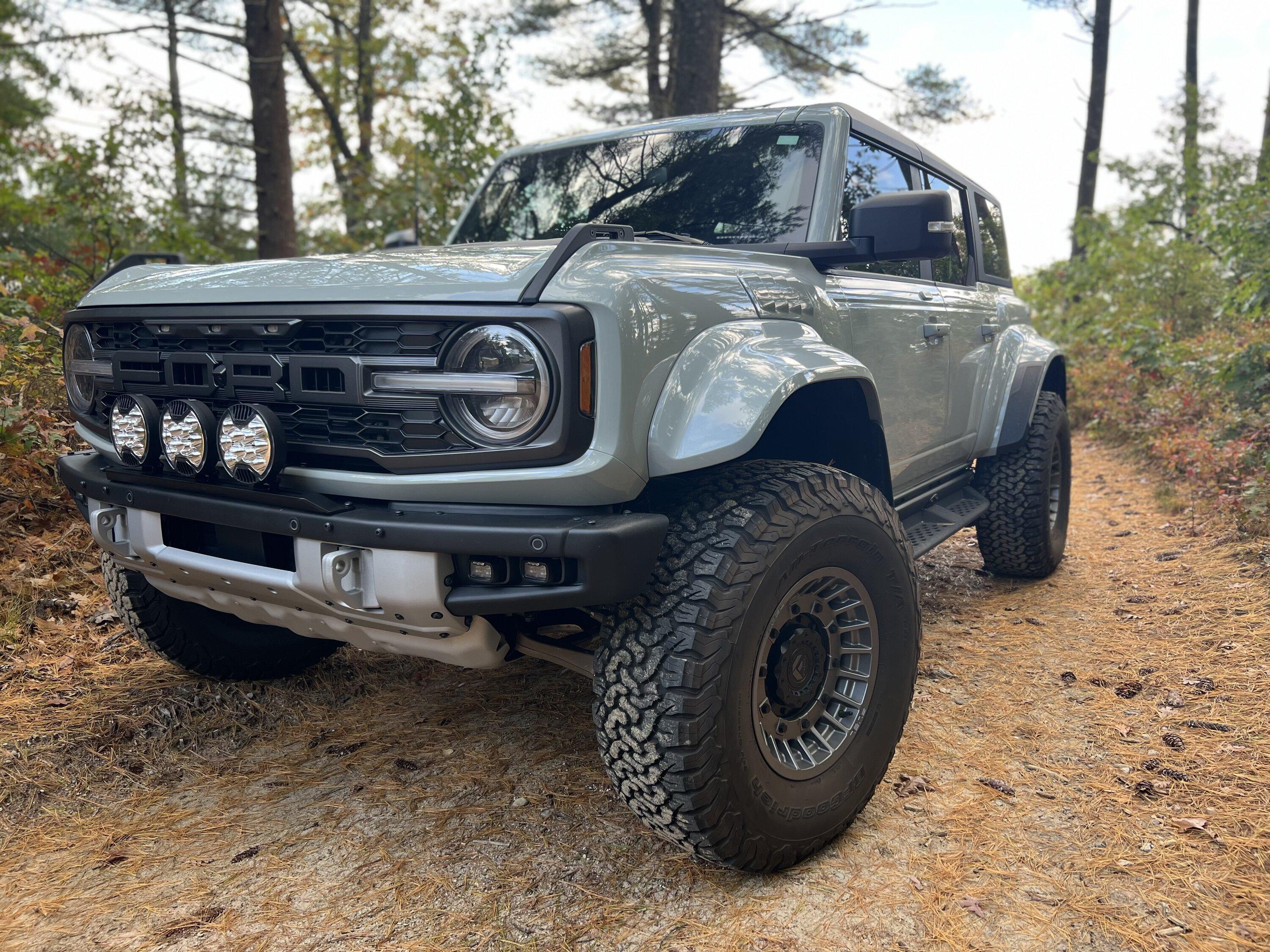 Ford Bronco Cactus Gray Bronco Raptor Painted Flares and Door Handles + Wheels / Tires 82FFEDA9-A96F-482C-8D44-176F8EBB9EBD