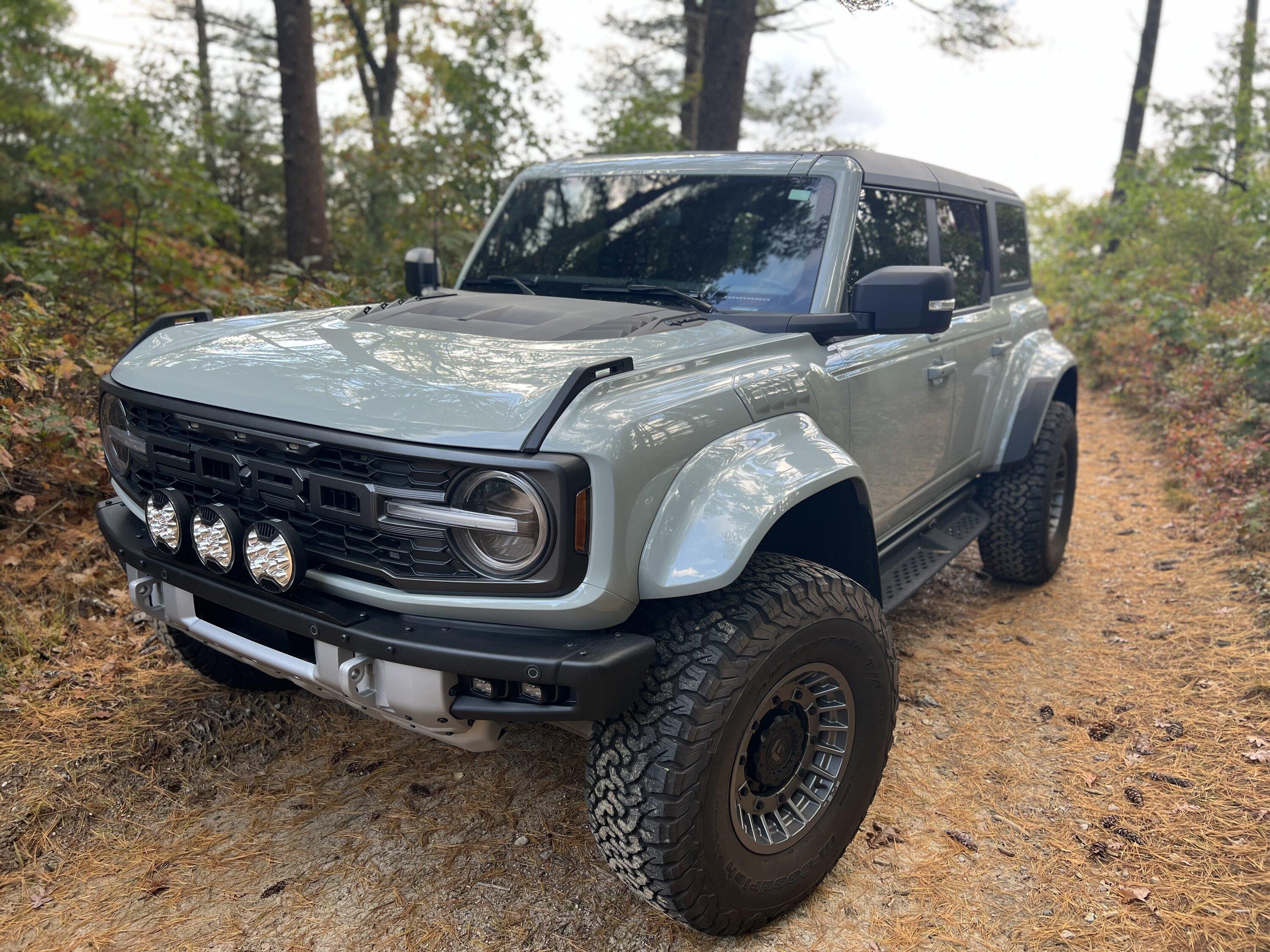 Ford Bronco Cactus Gray Bronco Raptor Painted Flares and Door Handles + Wheels / Tires 11E10EA1-96D0-4059-B029-EF41B943F63B