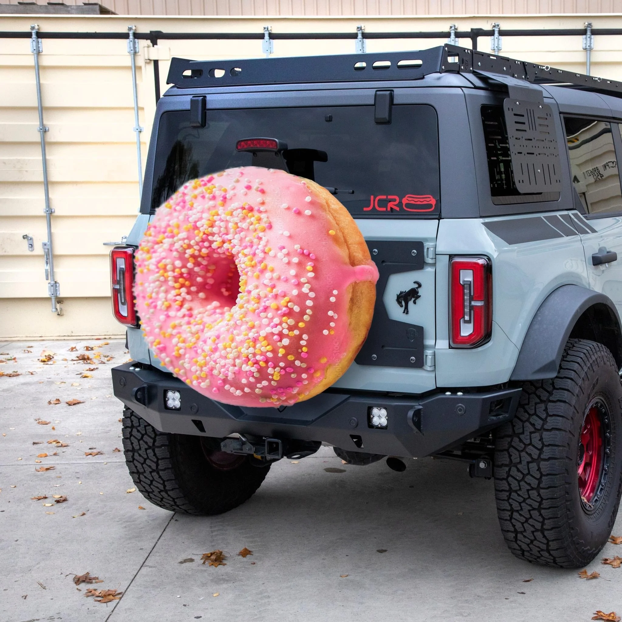 Ford Bronco Load a heavier donut! JCR HD tailgate plate. FF68AA67-14CE-4A3A-8246-B3E5196BB34D