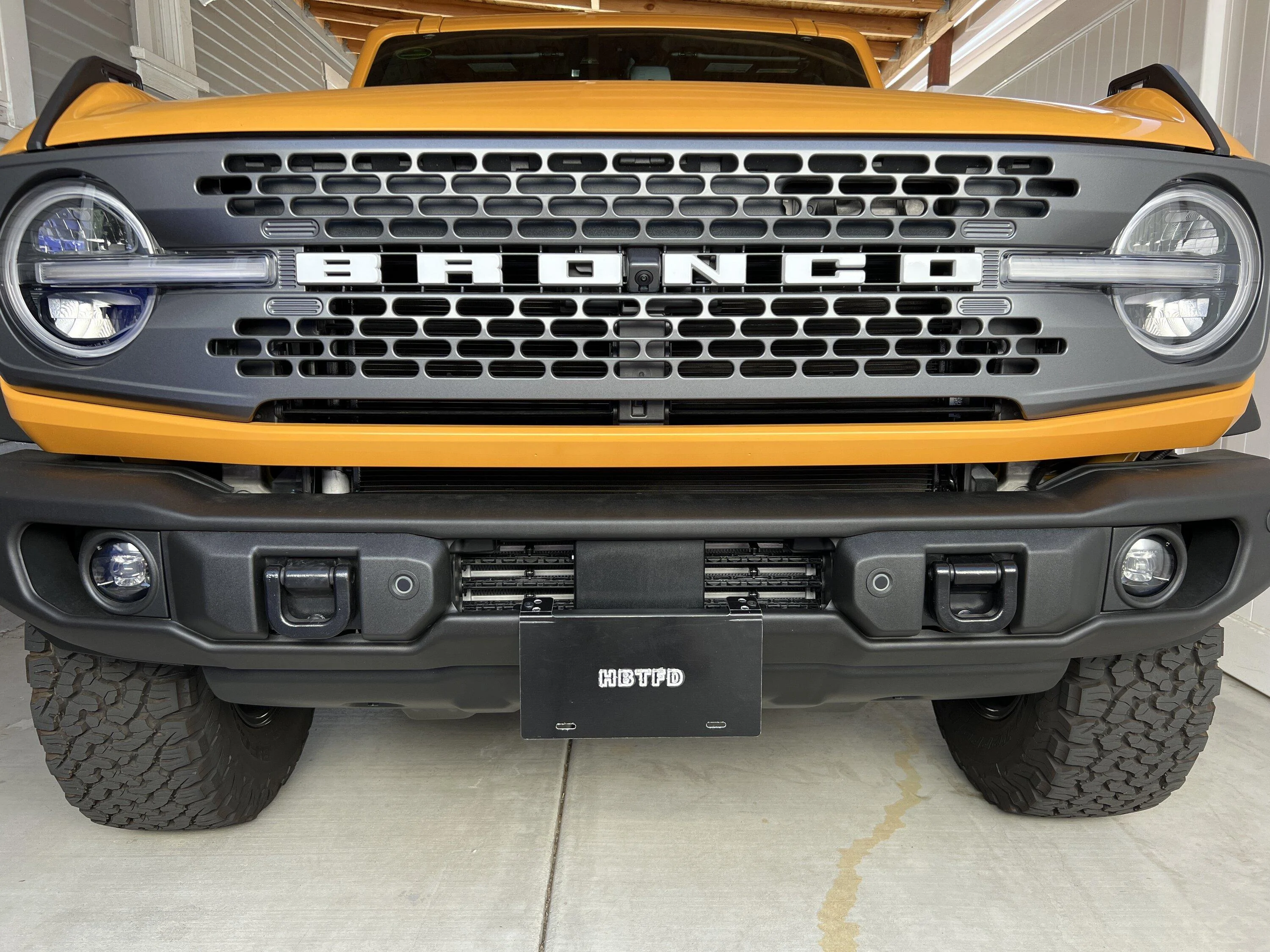 Ford Bronco Just installed my capable bumper license plate bracket imag